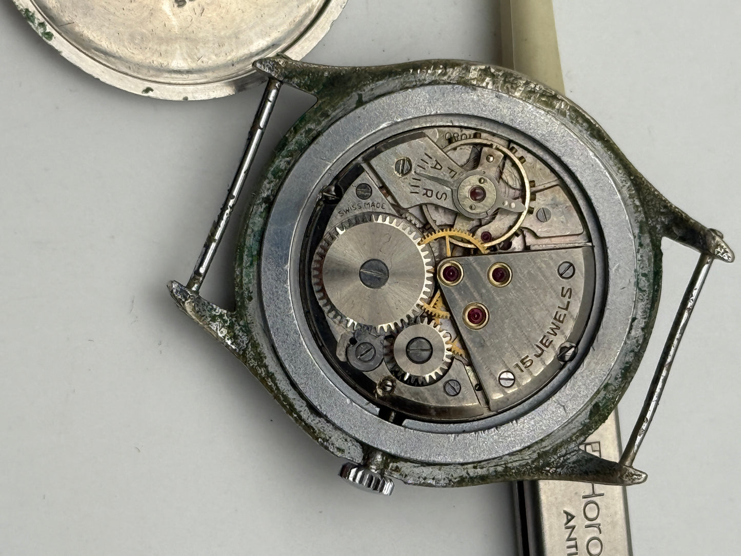 techons vintage 34mm watch swiss made