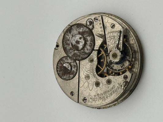 reliance watch co chicago usa pocket watch movement movimento 42mm balance wheel ok bilanciere ok