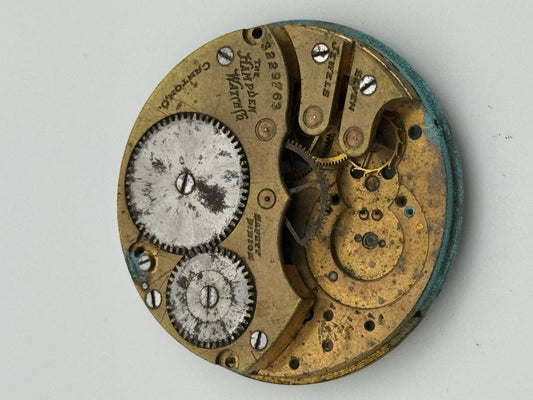 hampden watch co.canton o. pocket watch movement movimento 41.5mm