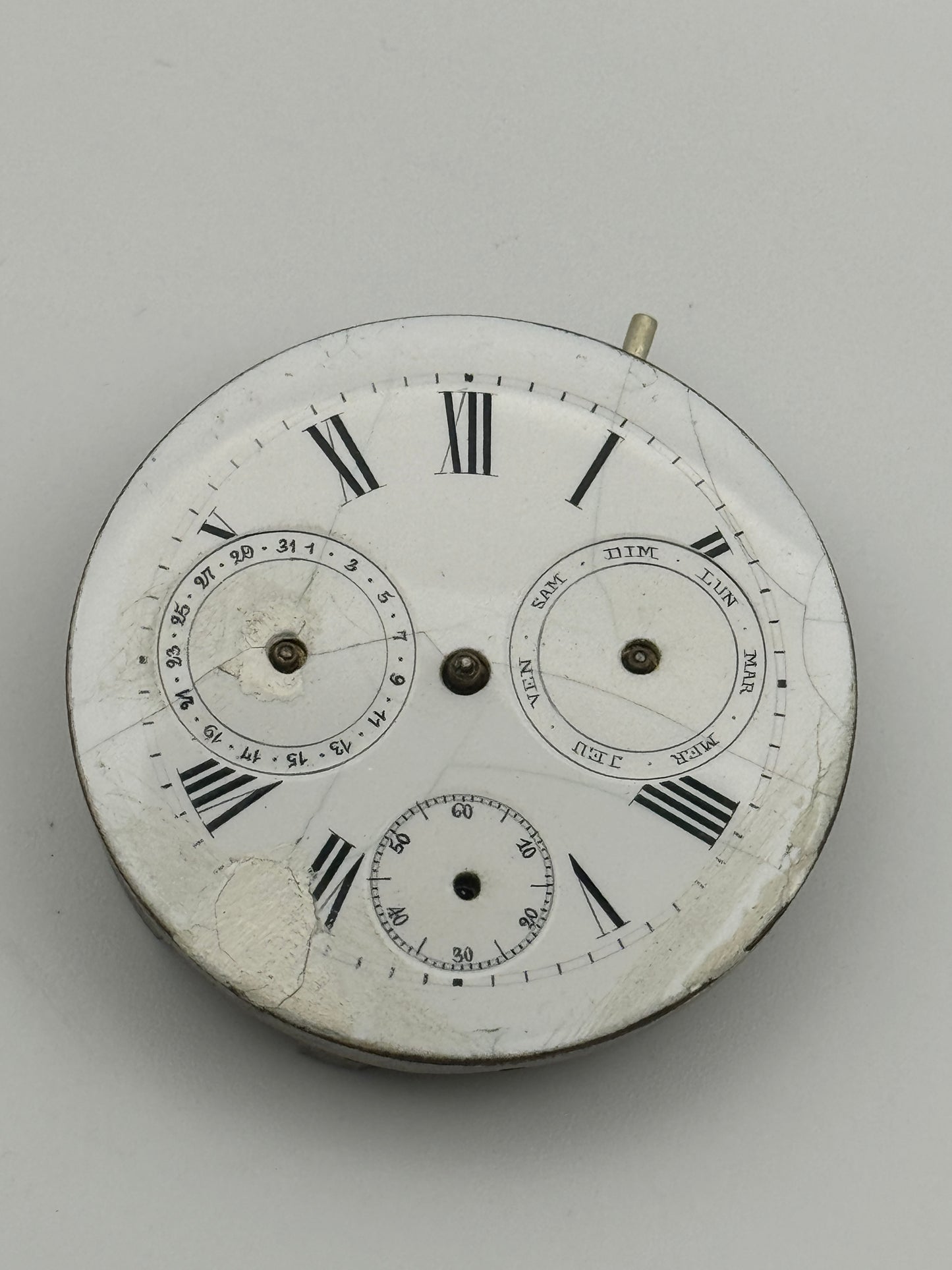 Anonimo pocket watch movement movimento calendar 40.8mm