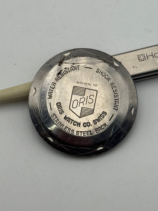 oris watch co swiss 31,7-30,2mm fondello caseback steel a vite to screw