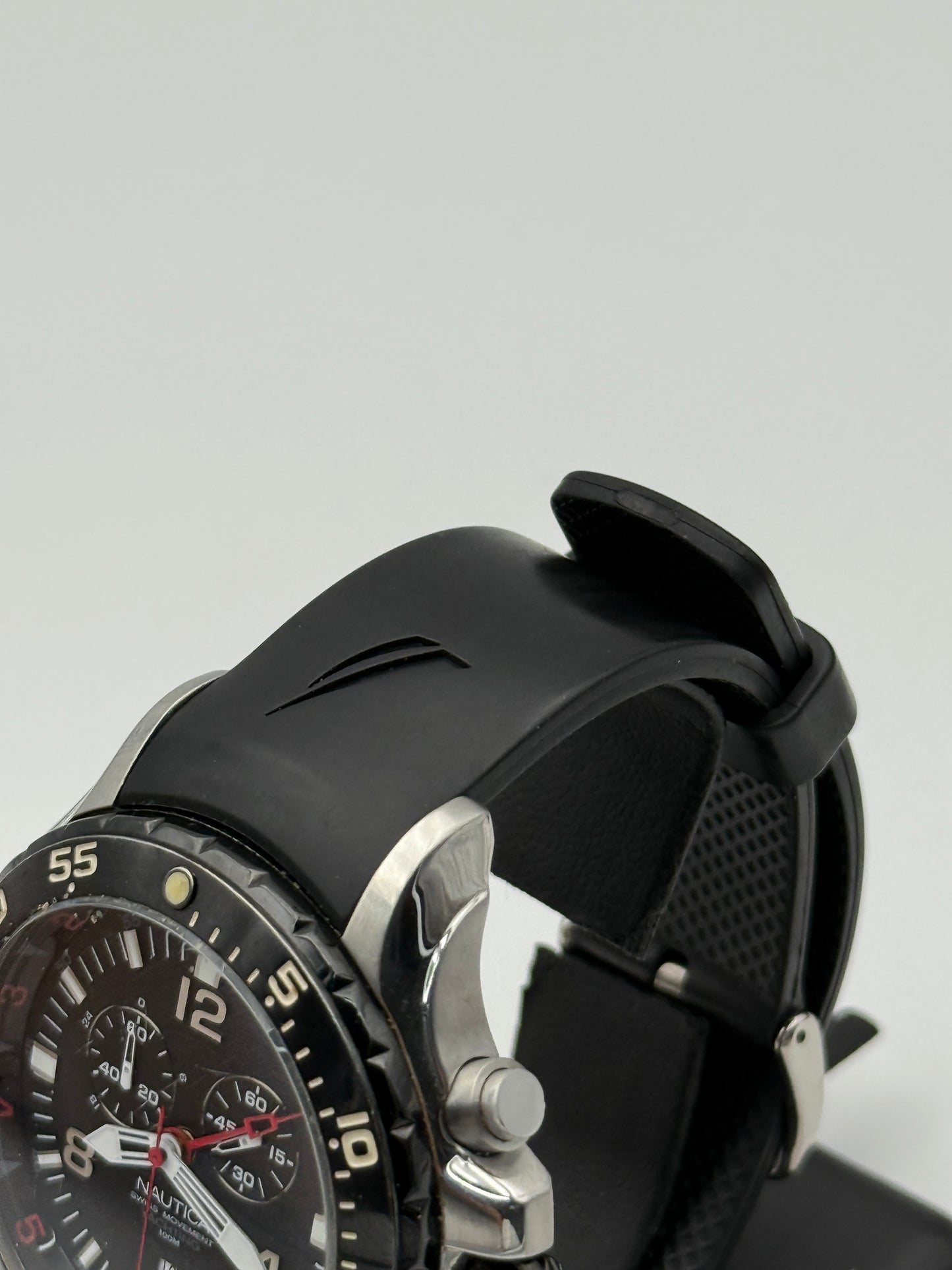 nautica yatching 100mt a45501 swiss made alarm 50mm