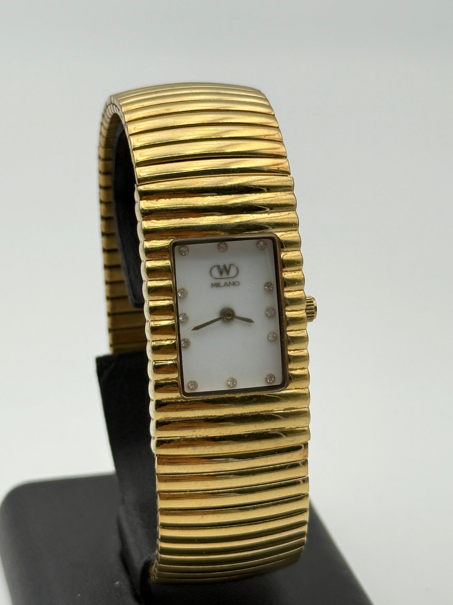 wintex milano watch gold plated elastic 20mm