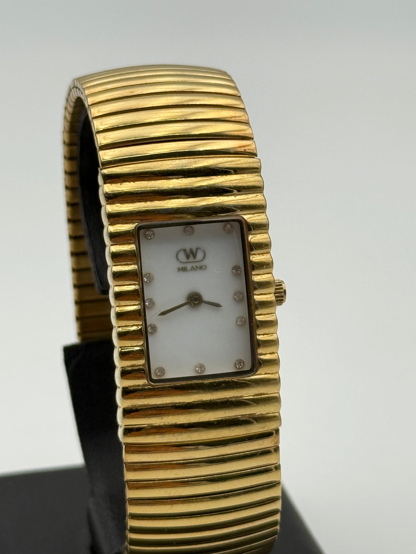 wintex milano watch gold plated elastic 20mm