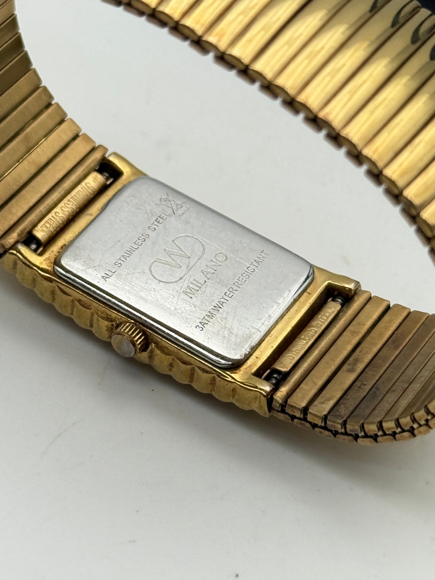 wintex milano watch gold plated elastic 20mm