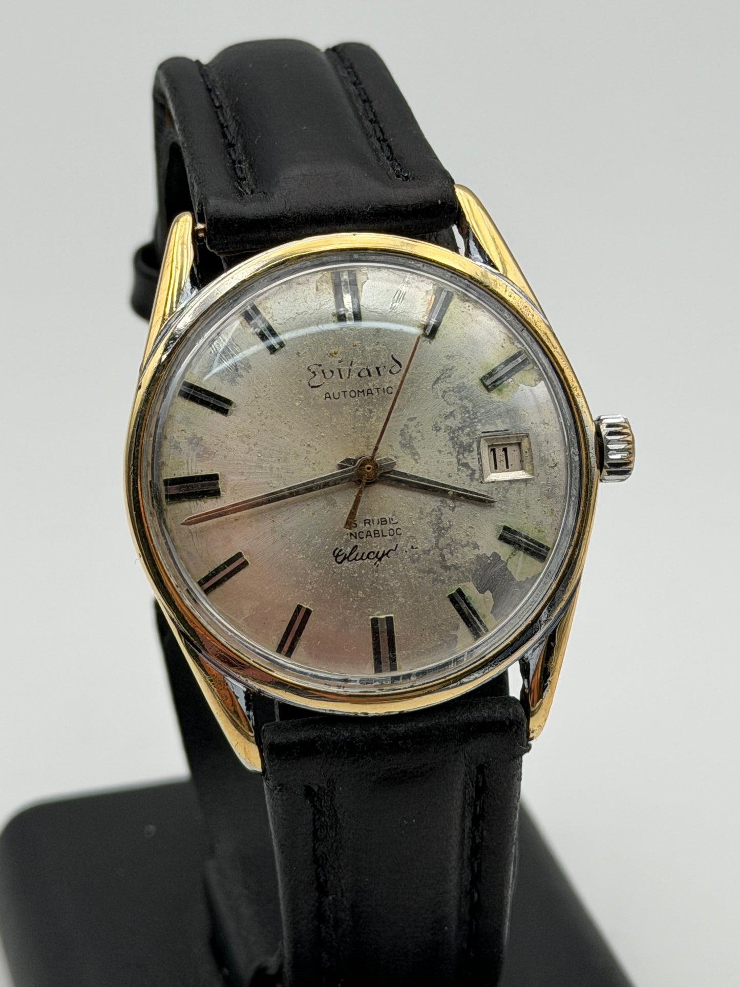 evilard glucydur automatic eta 34mm vintage