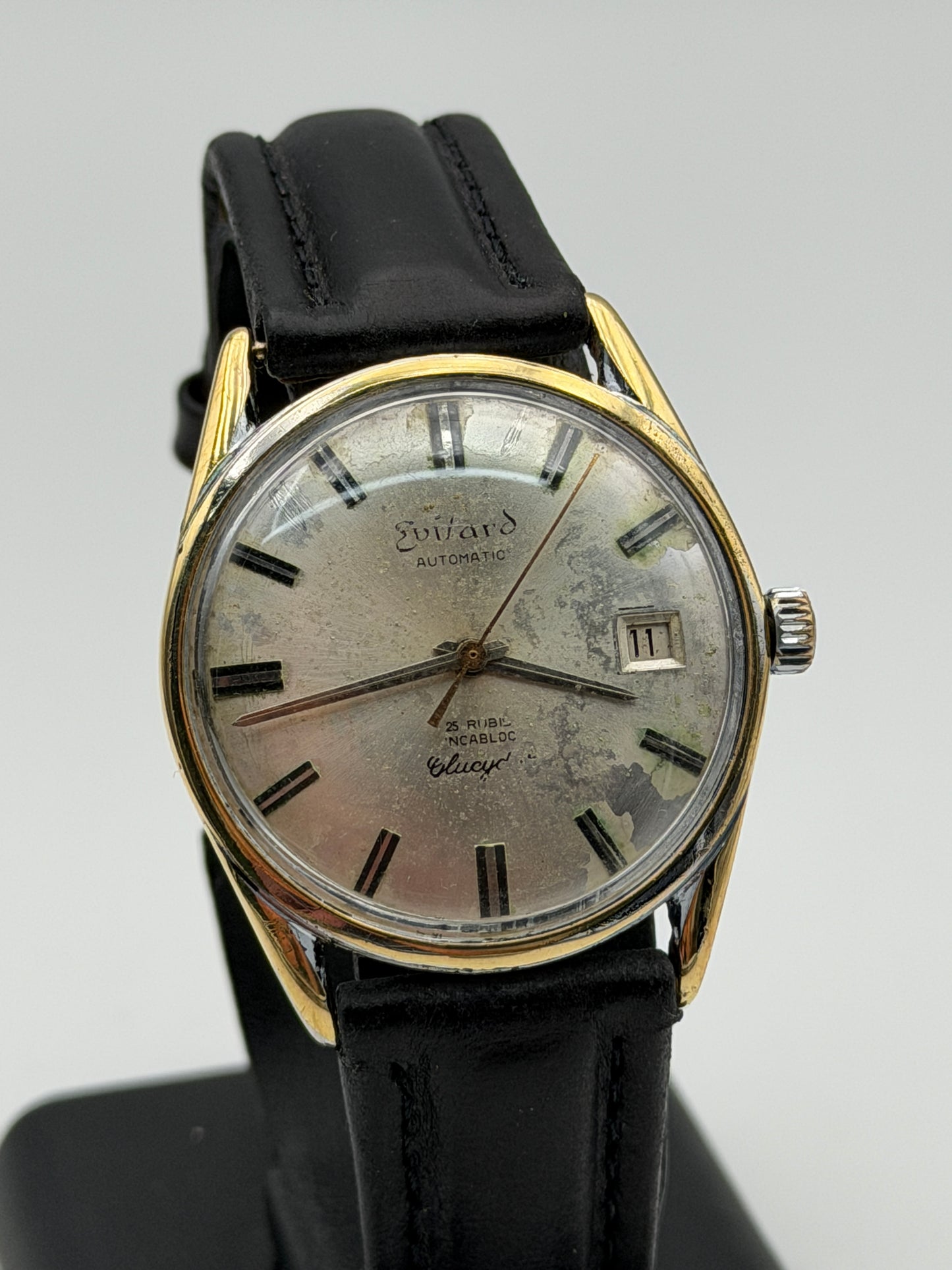 evilard glucydur automatic eta 34mm vintage