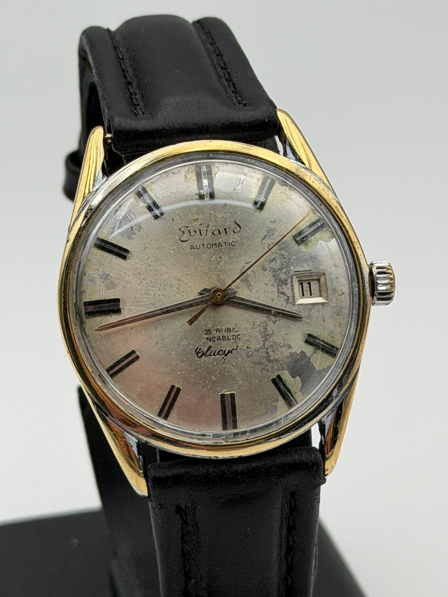 evilard glucydur automatic eta 34mm vintage