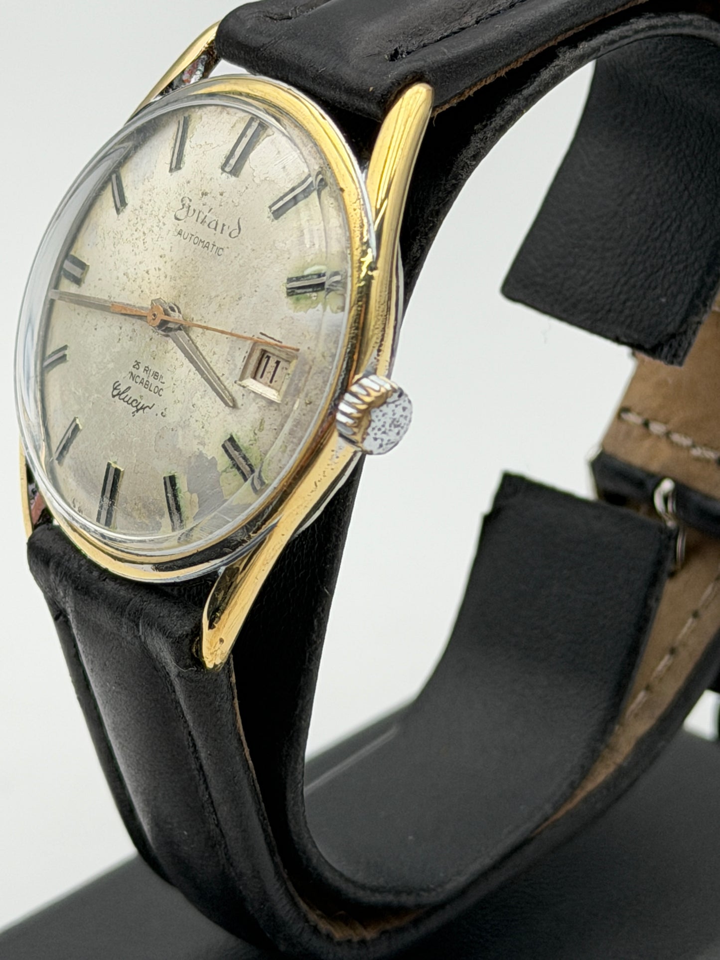 evilard glucydur automatic eta 34mm vintage