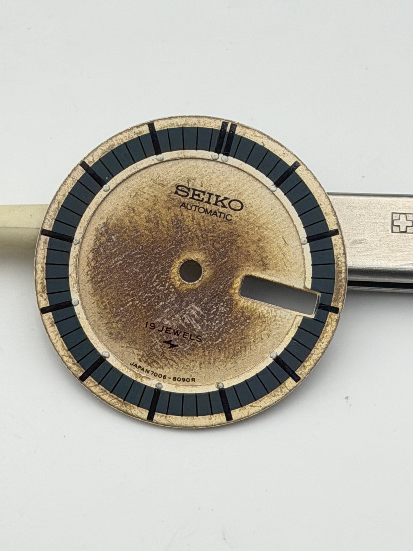 seiko automatic 19 jewels 7008-8090r 29mm dial quadrante