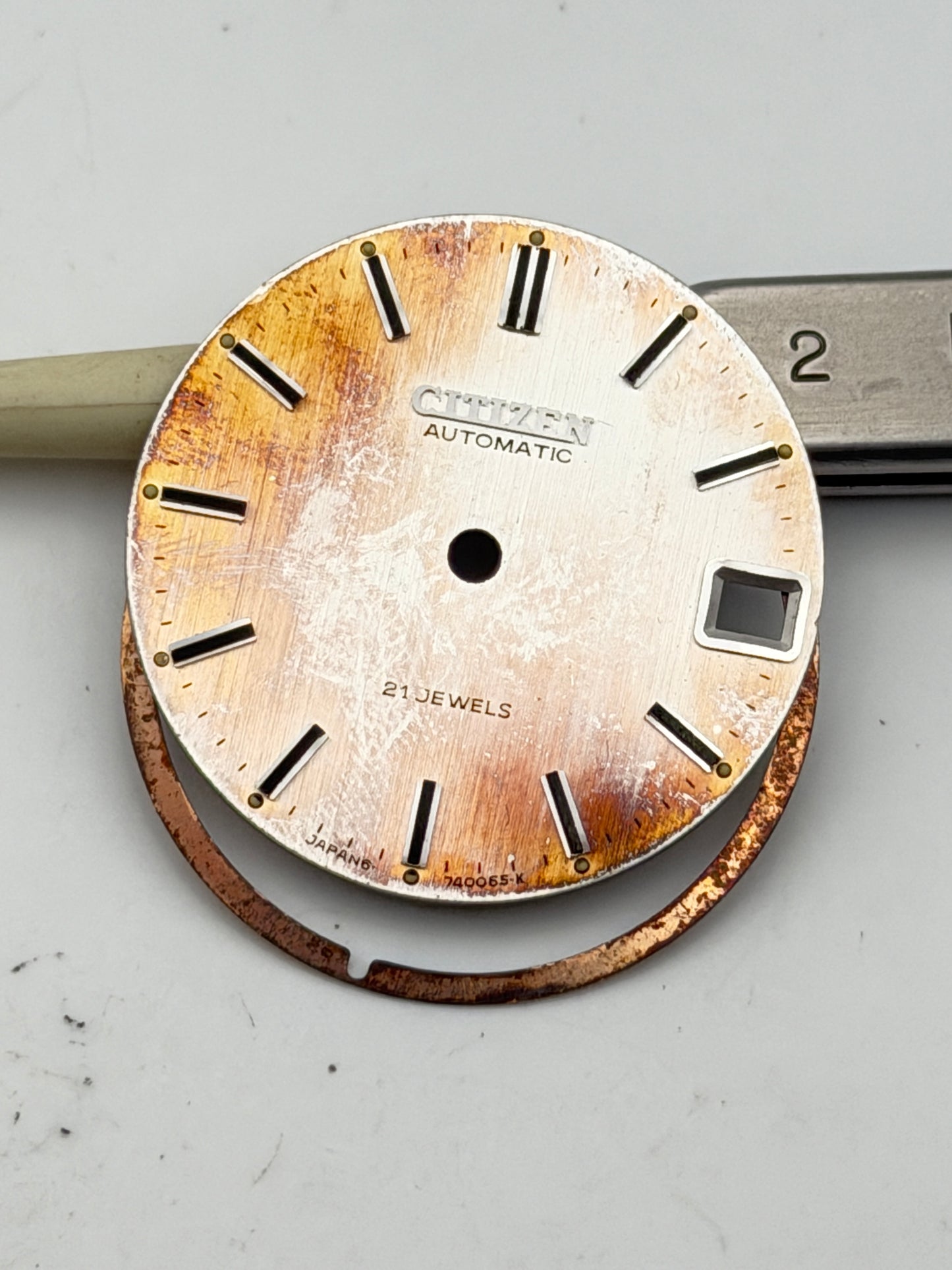 citizen auitomatic 740065-k 28.4mm dial quadrante