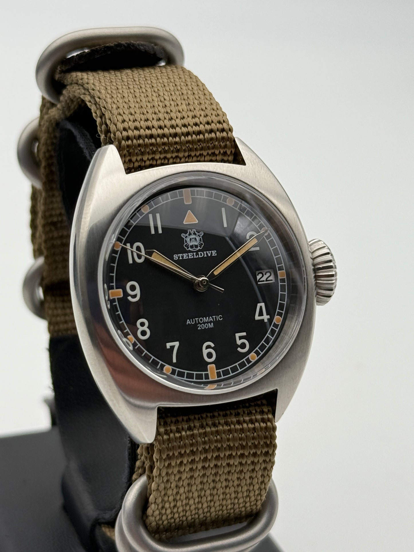 Steeldive automatic military 200m 36mm nuovo new