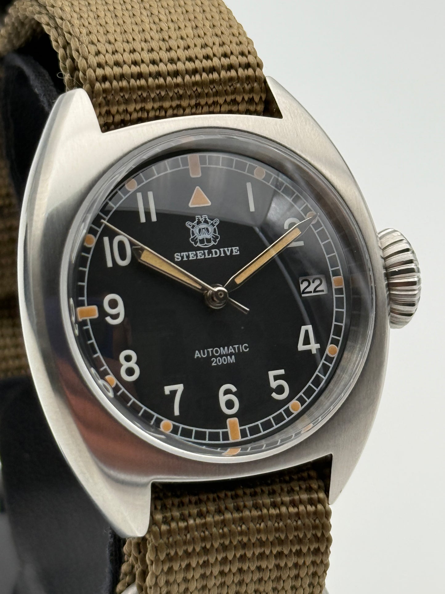 Steeldive automatic military 200m 36mm nuovo new
