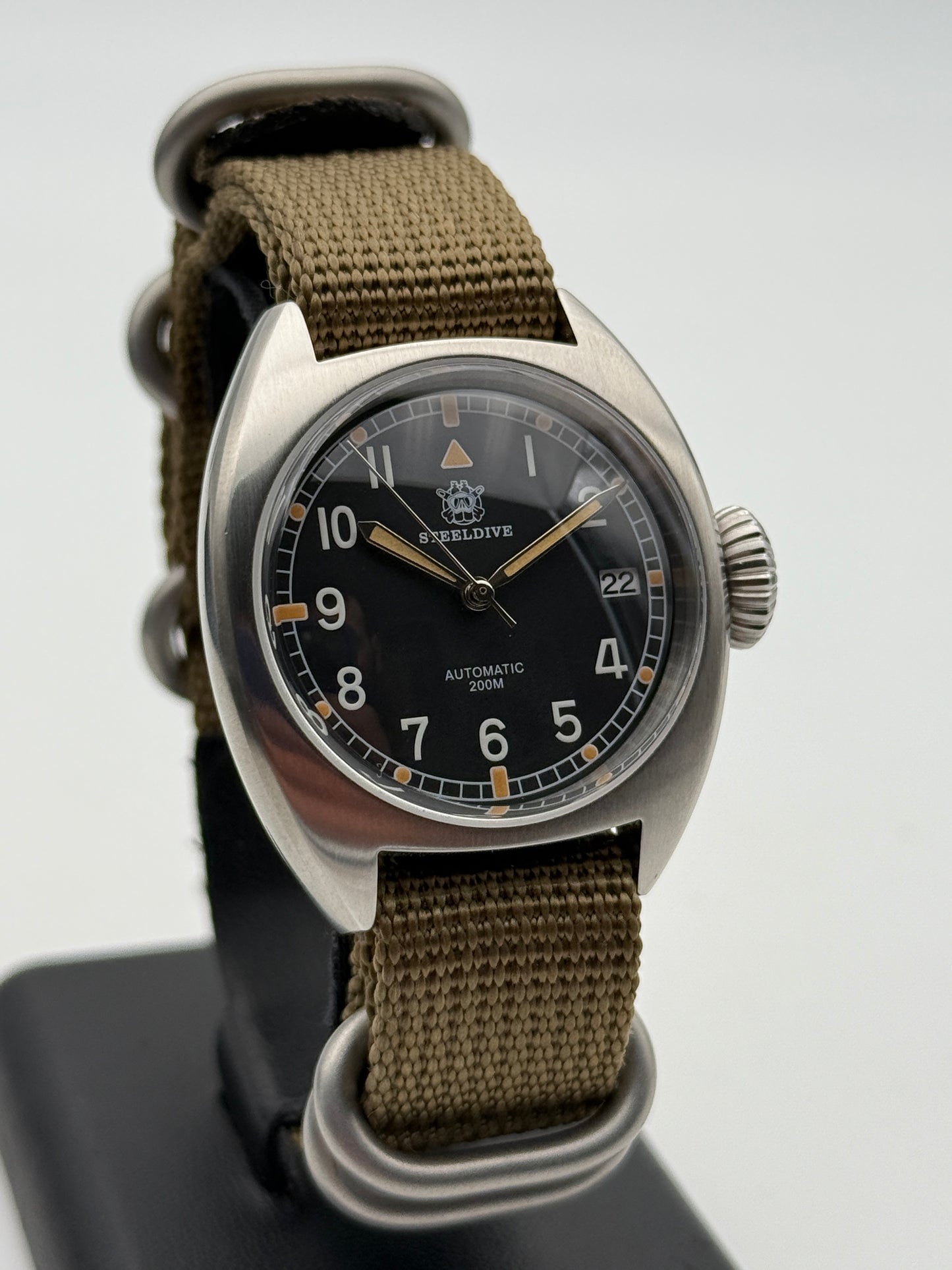 Steeldive automatic military 200m 36mm nuovo new