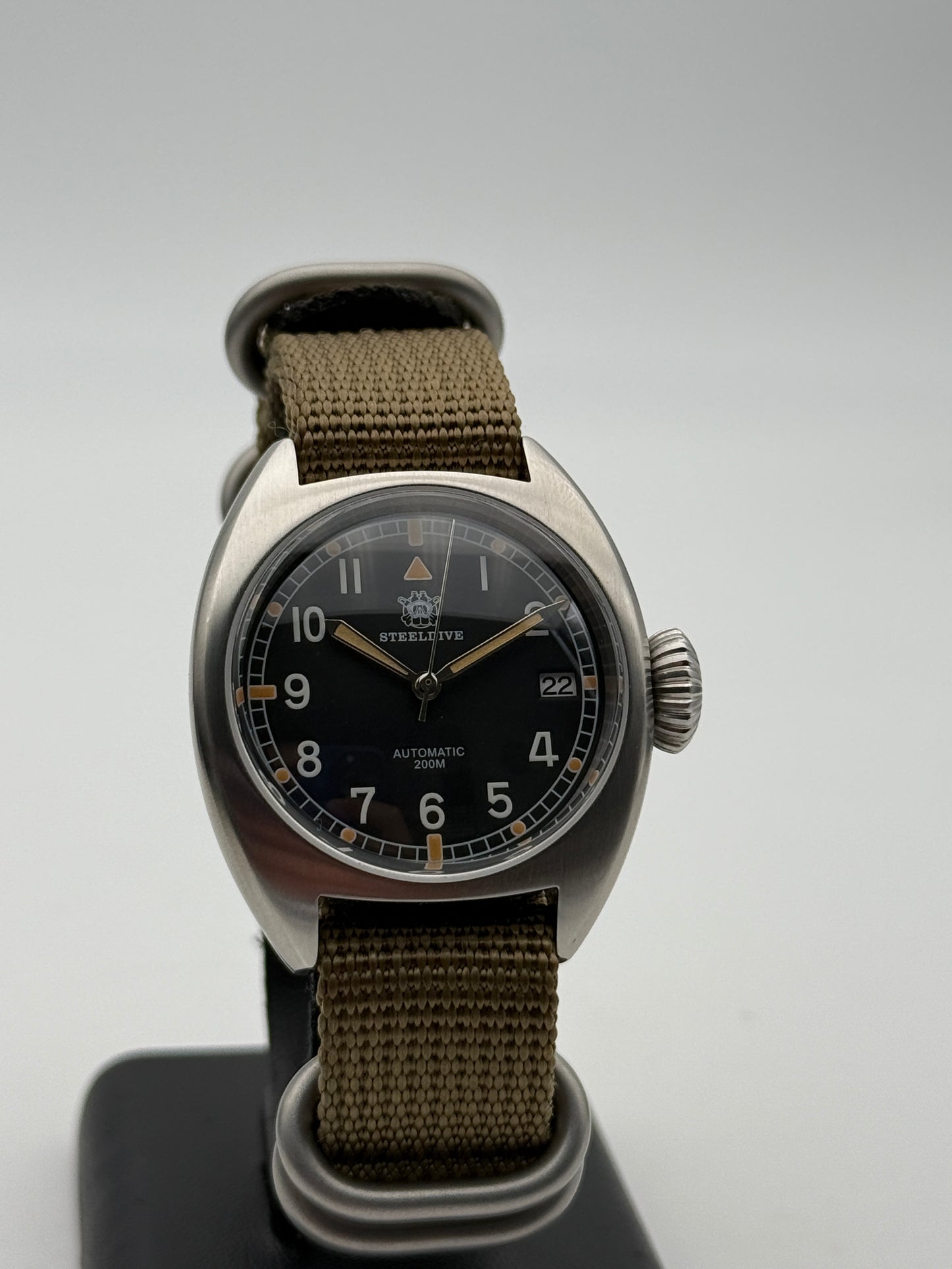 Steeldive automatic military 200m 36mm nuovo new