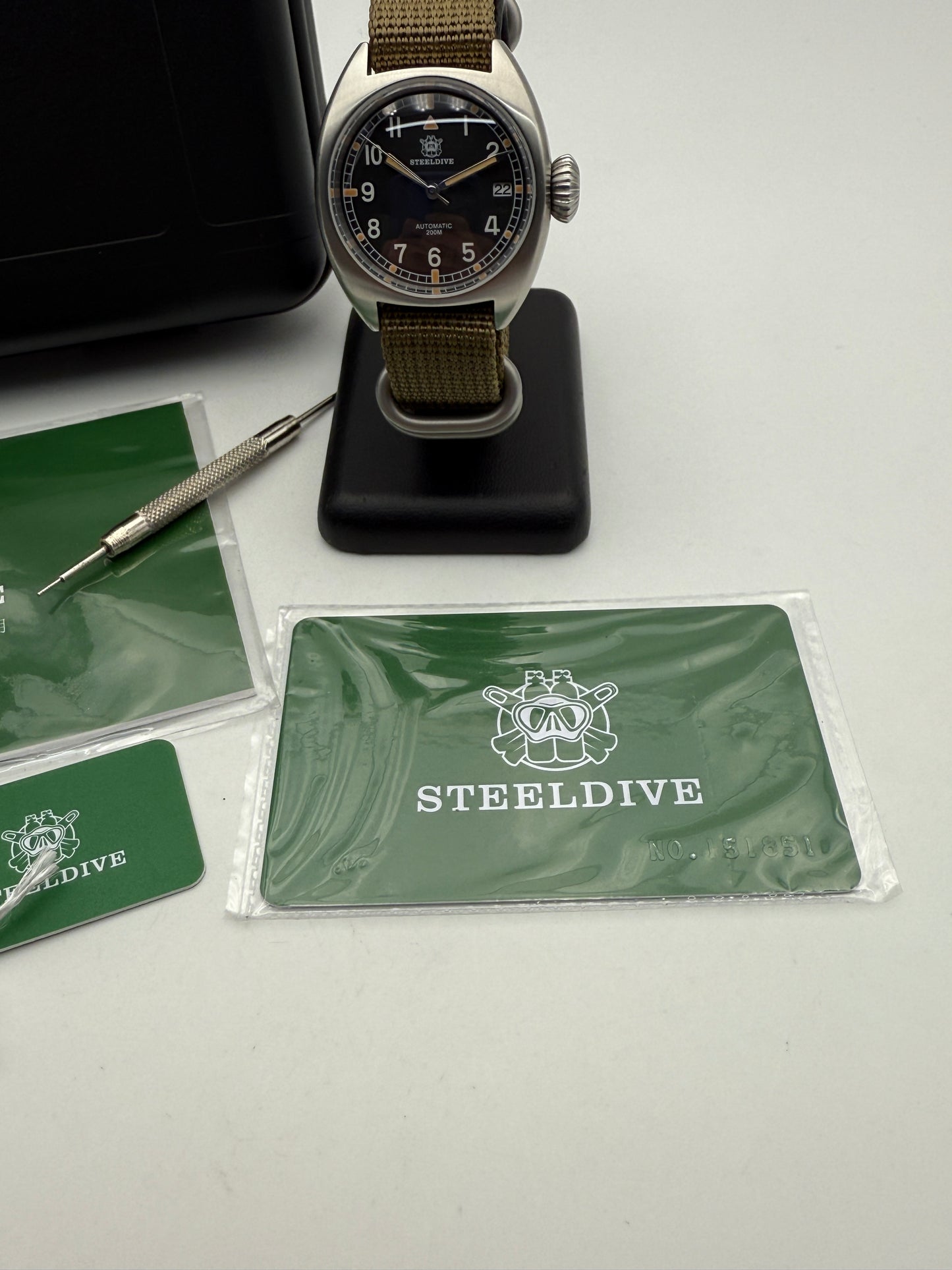 Steeldive automatic military 200m 36mm nuovo new