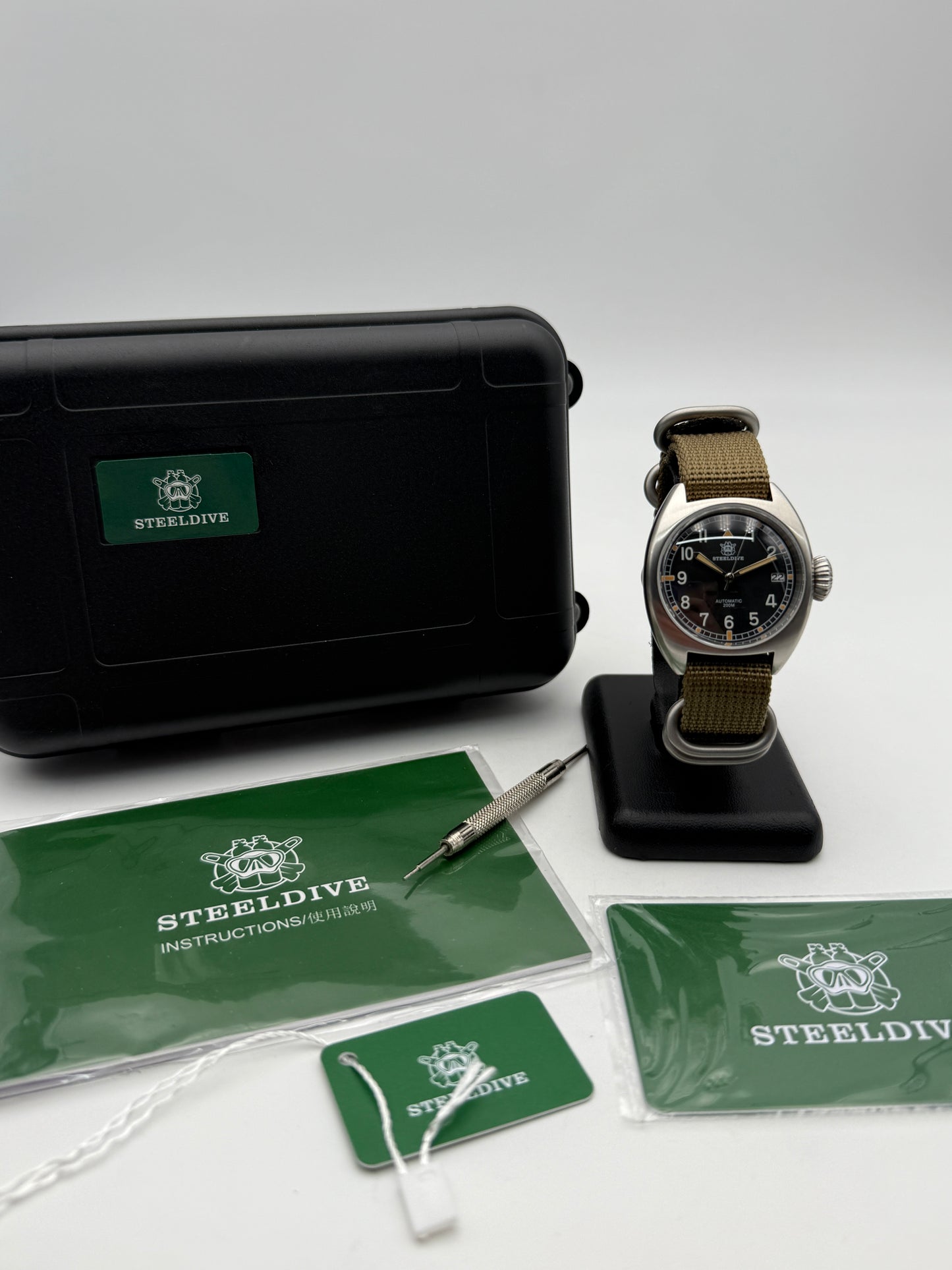 Steeldive automatic military 200m 36mm nuovo new