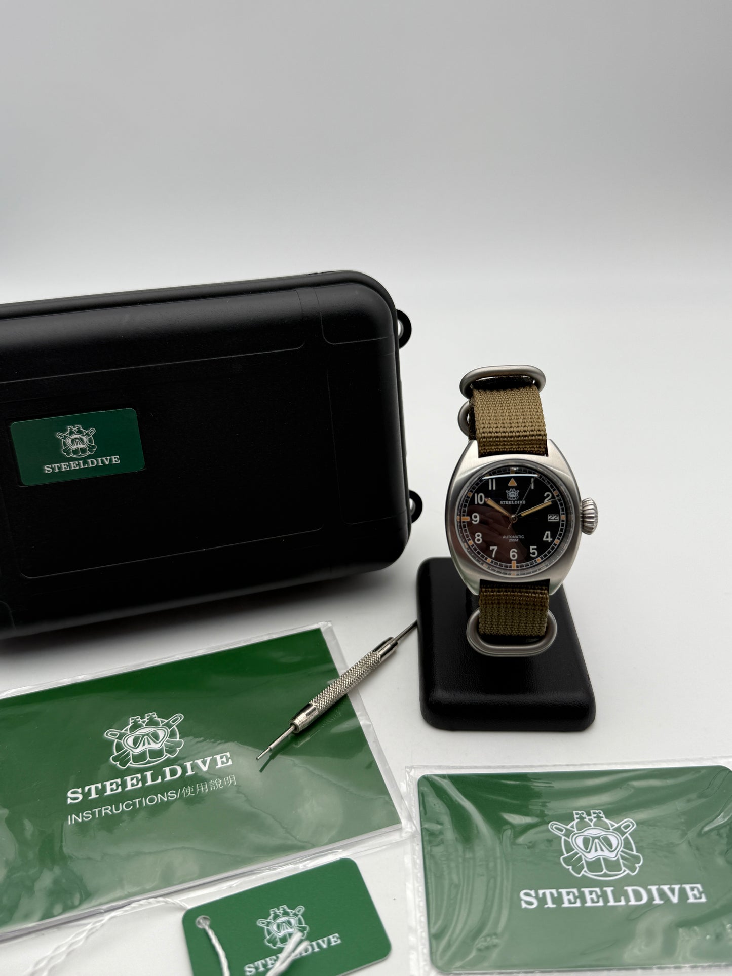 Steeldive automatic military 200m 36mm nuovo new