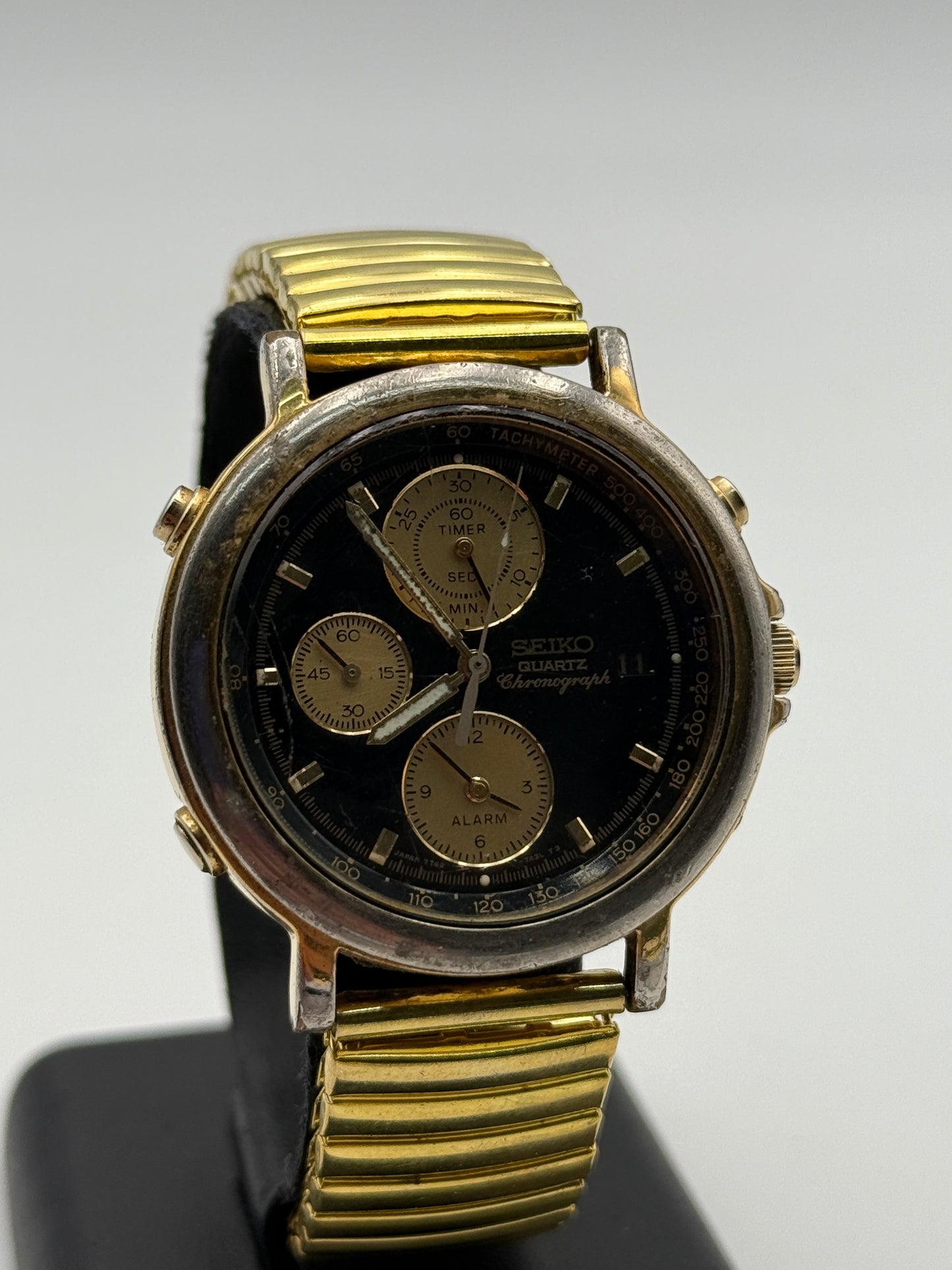 seiko quartz chronograph 7t42-7a2a 38mm