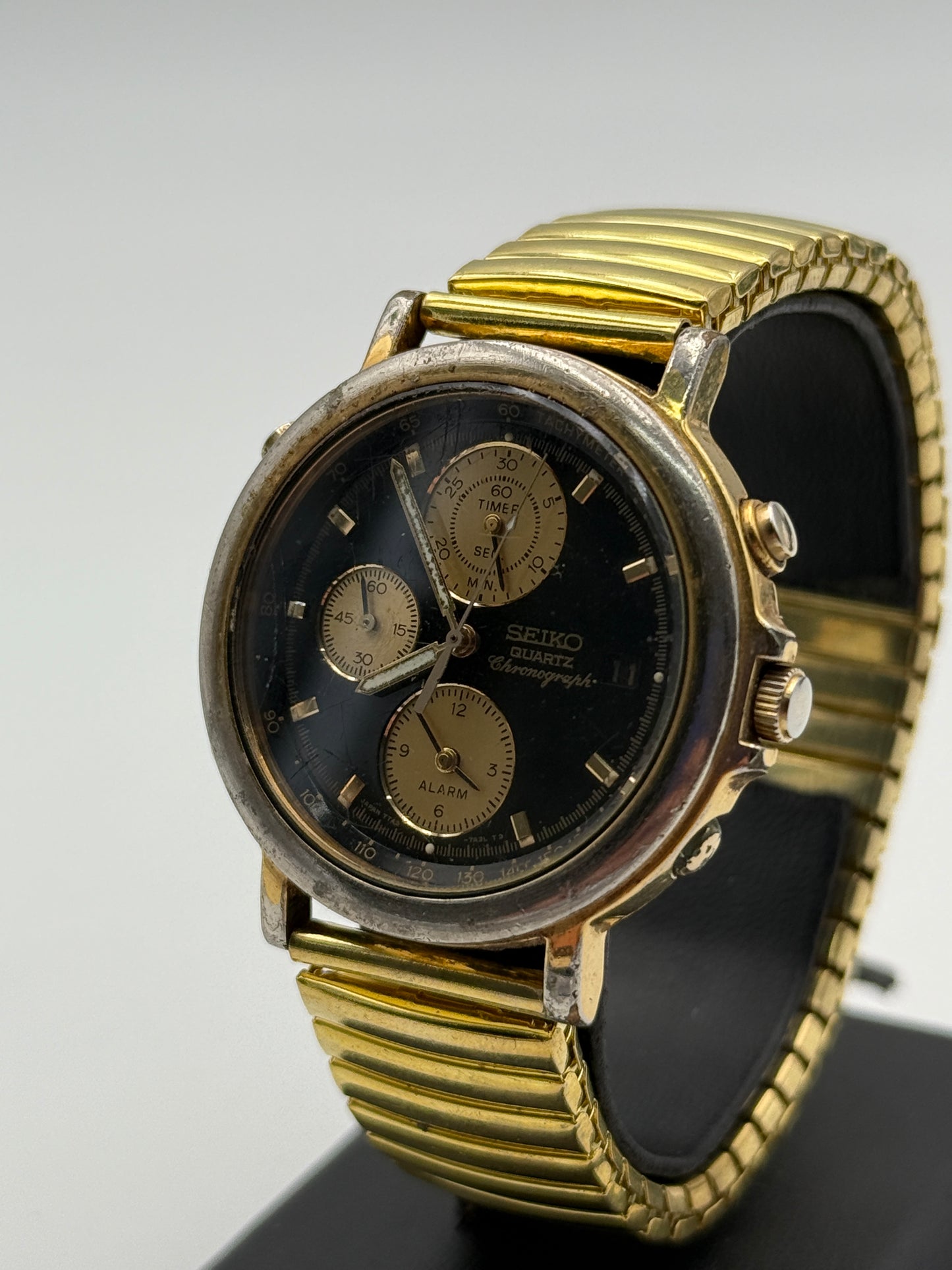 seiko quartz chronograph 7t42-7a2a 38mm