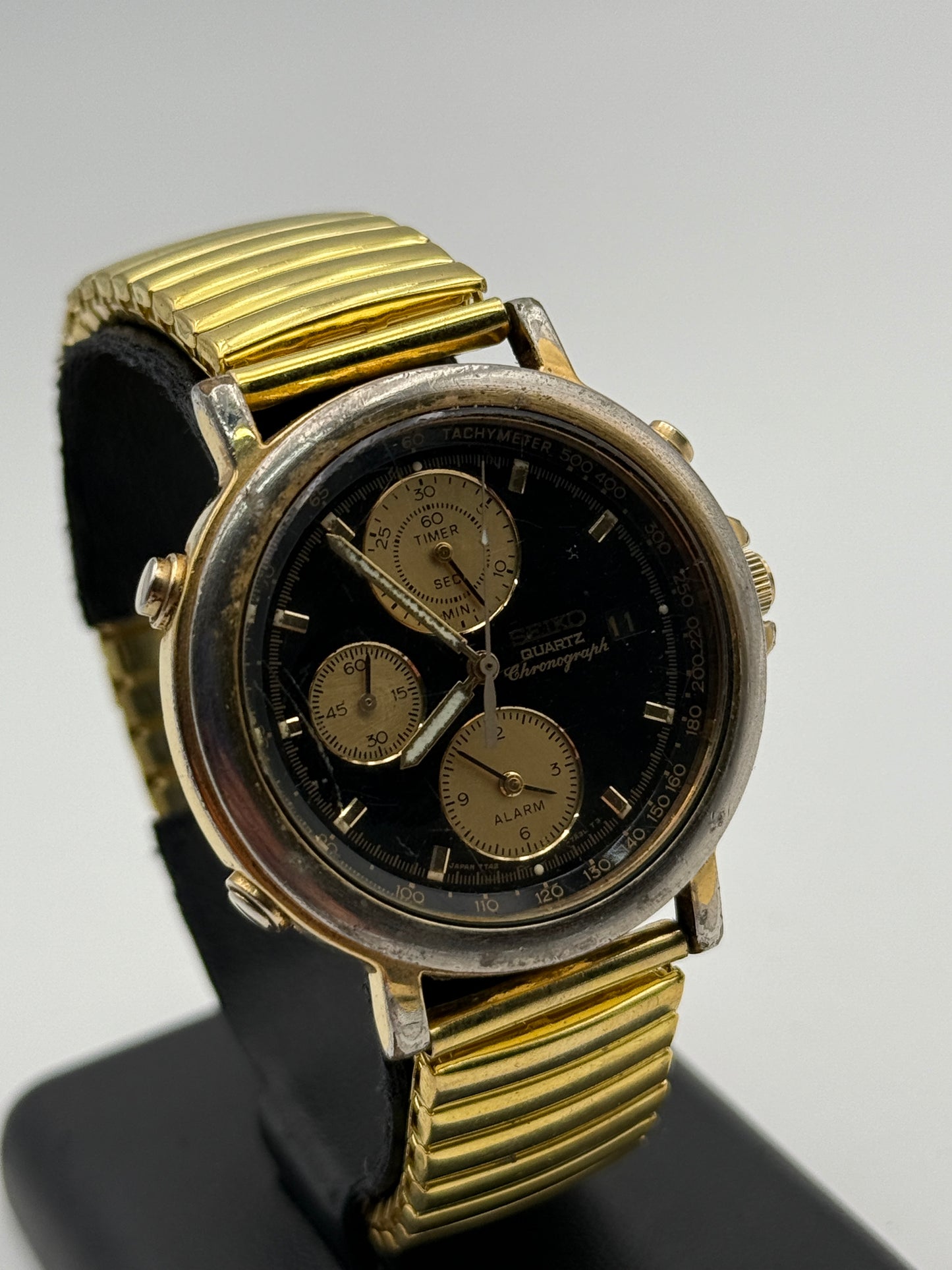 seiko quartz chronograph 7t42-7a2a 38mm