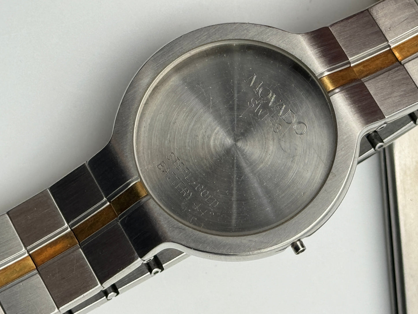 Movado cassa case 85-40-871 32mm acciao e oro