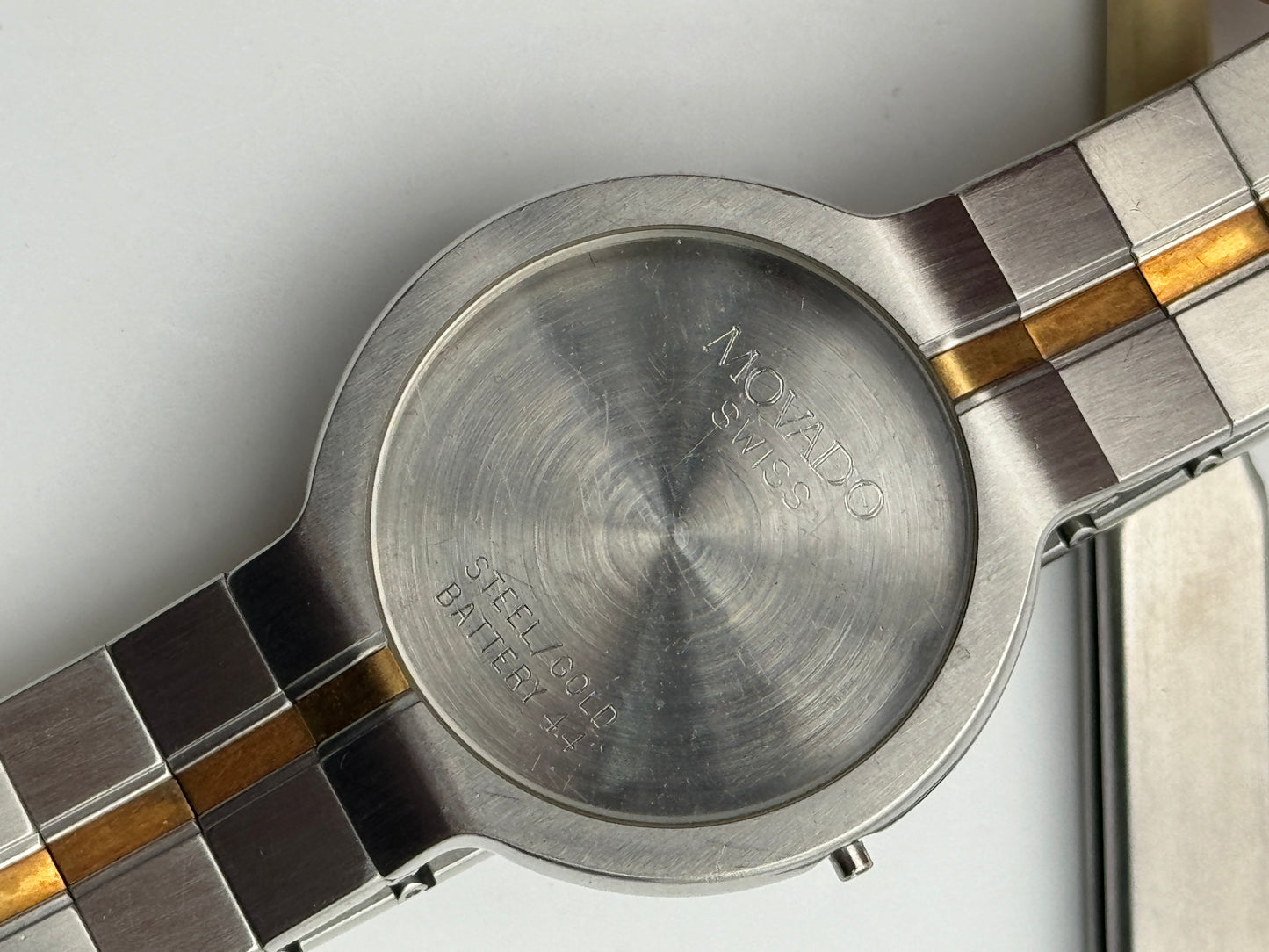 Movado cassa case 85-40-871 32mm acciao e oro