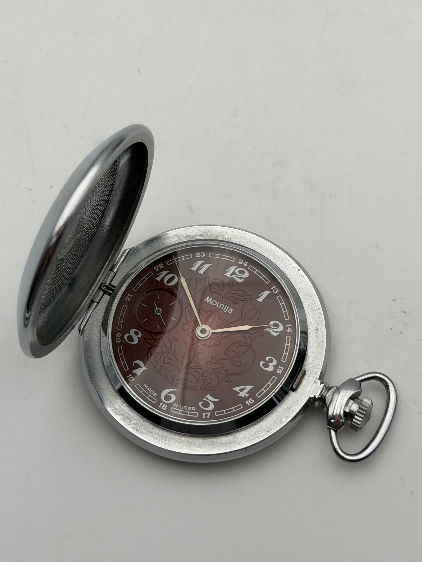molnija pocket watch vintage 50mm