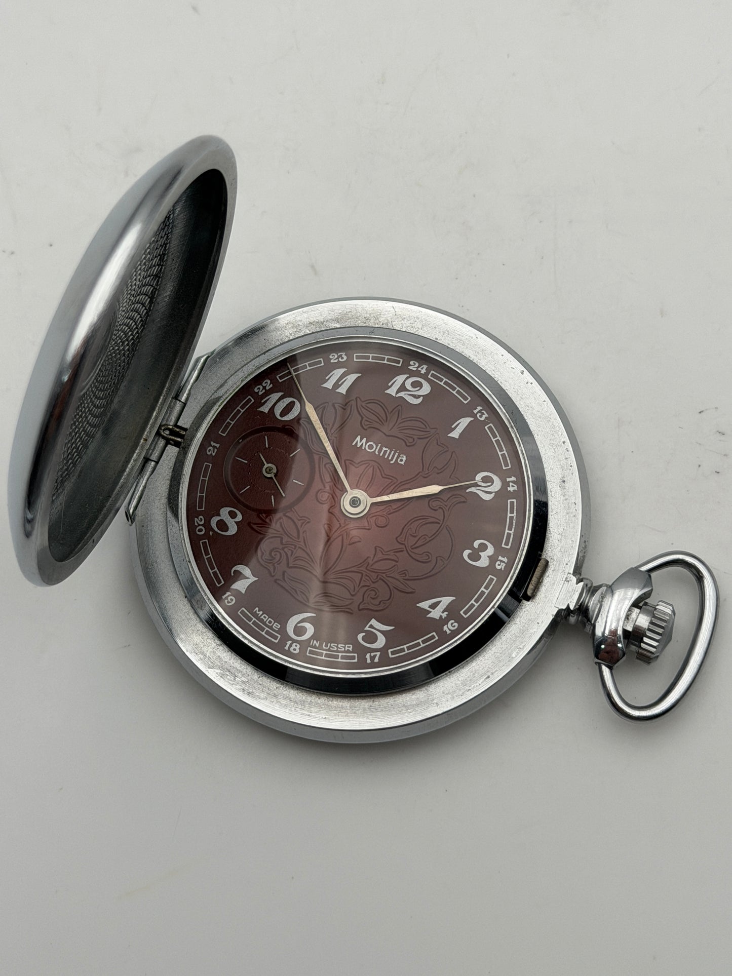 molnija pocket watch vintage 50mm