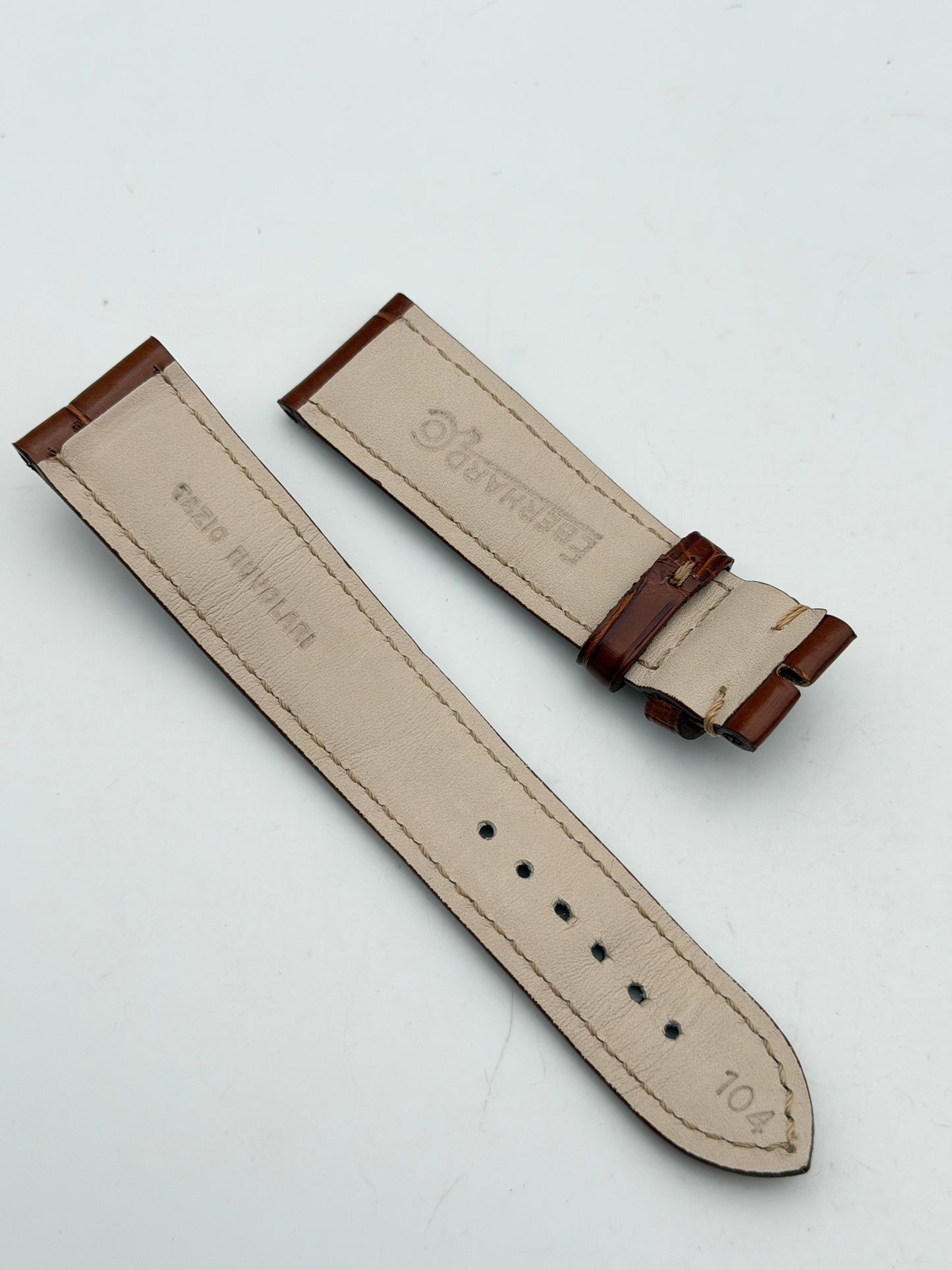 eberhard tazio nuvolari chrono 21mm cinturino strap pelle leather