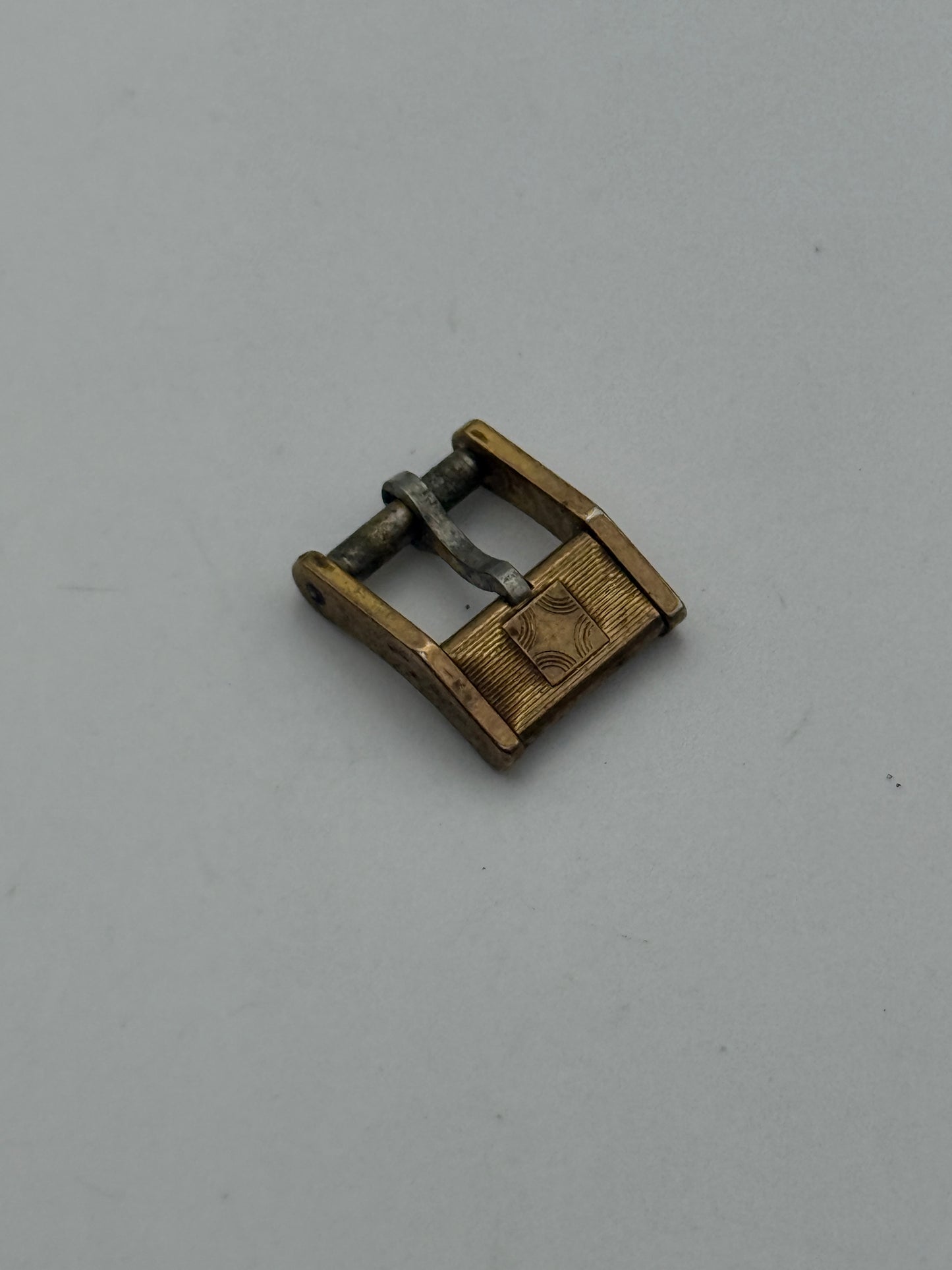 zenith 8mm dorata gold plated fibbia buckle