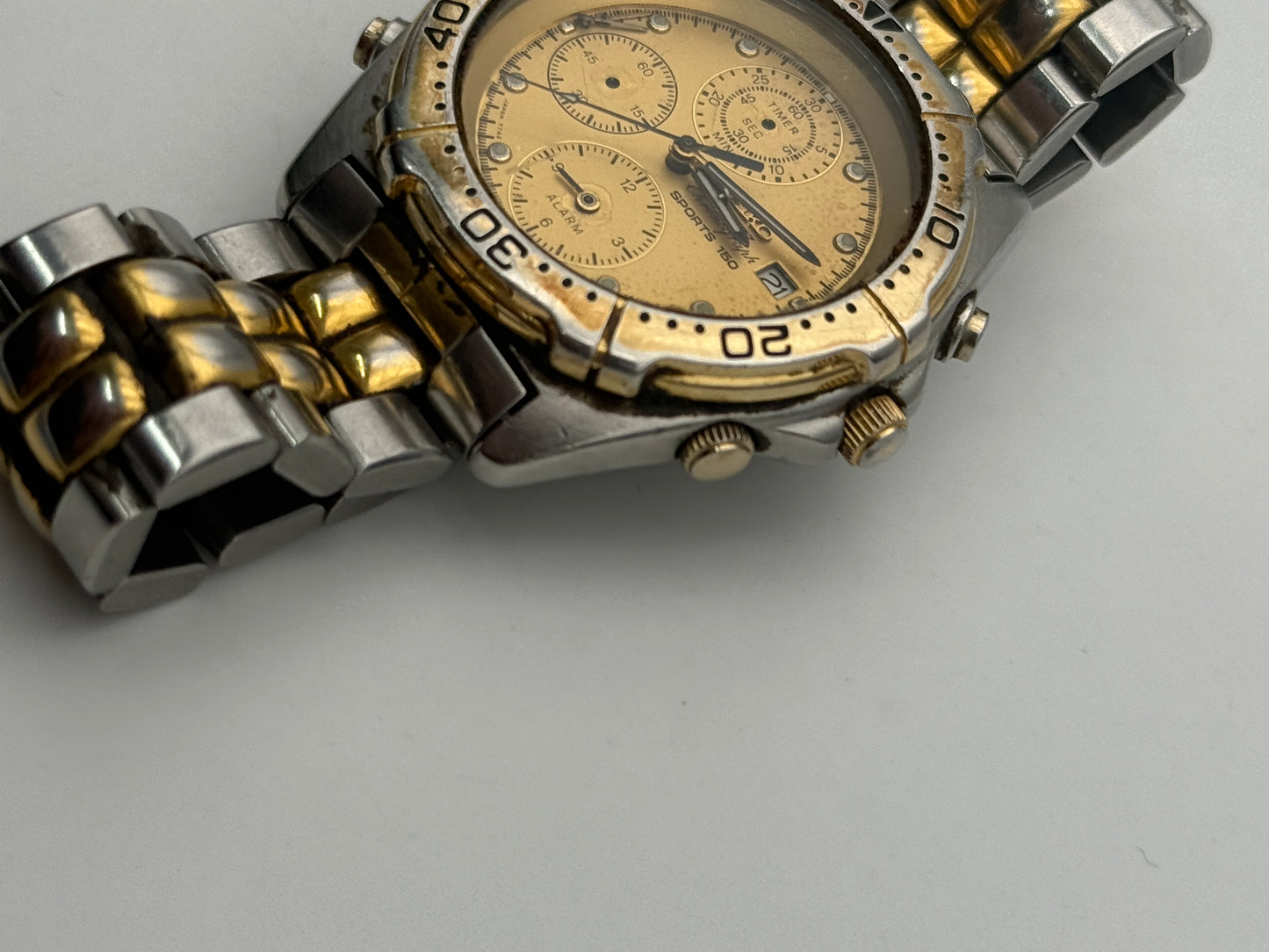 seiko quartz chronograph sports 150 7t42-6a00 39mm