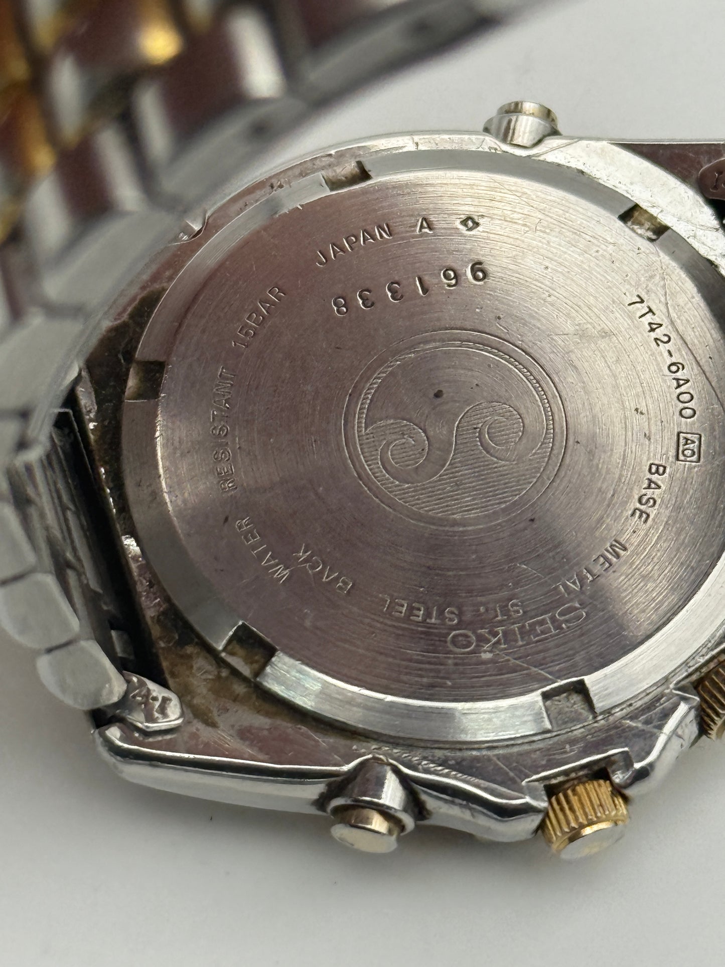 seiko quartz chronograph sports 150 7t42-6a00 39mm