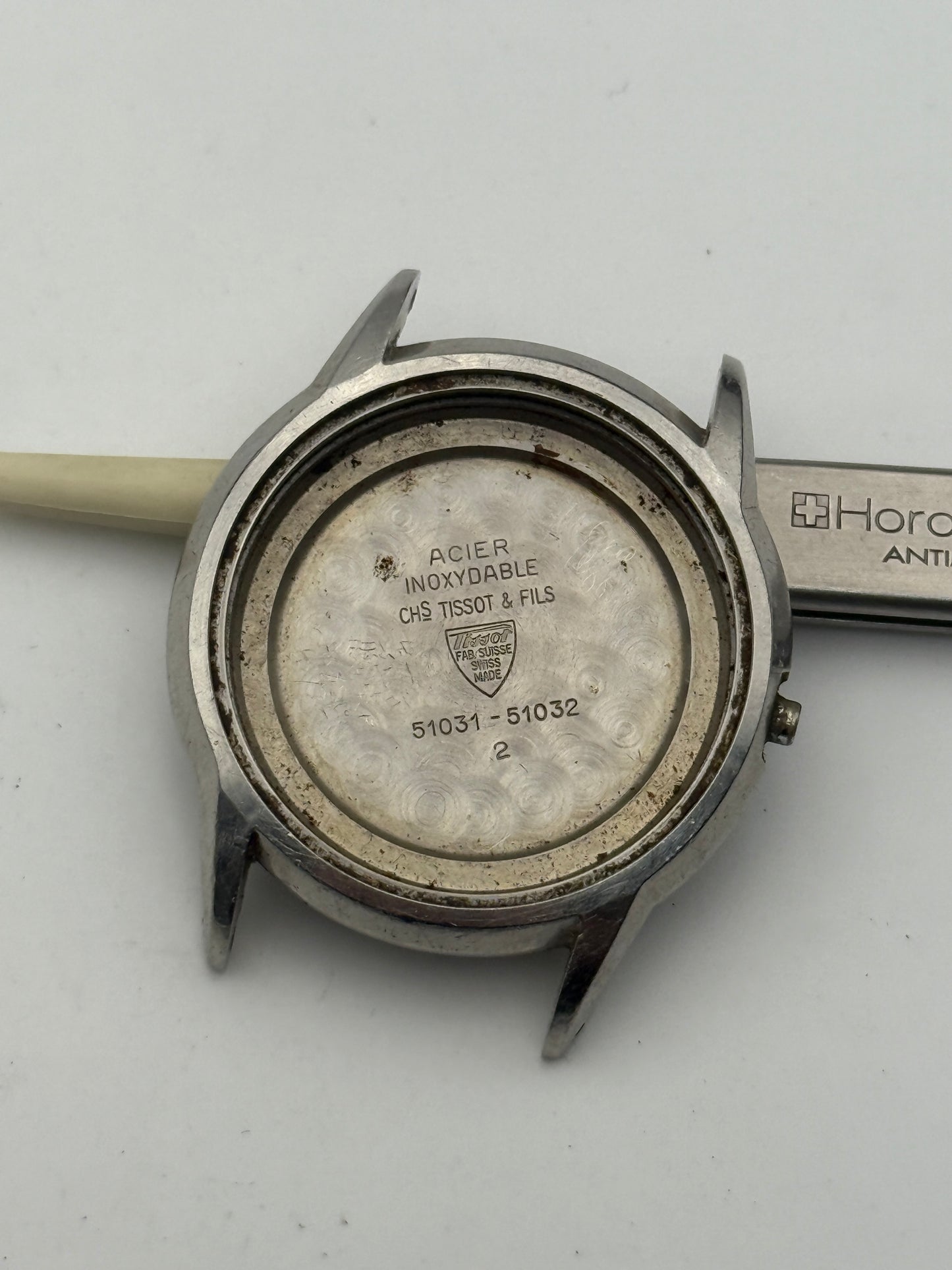 tissot 51031-51032-2 34mm wateroproof cassa case steel