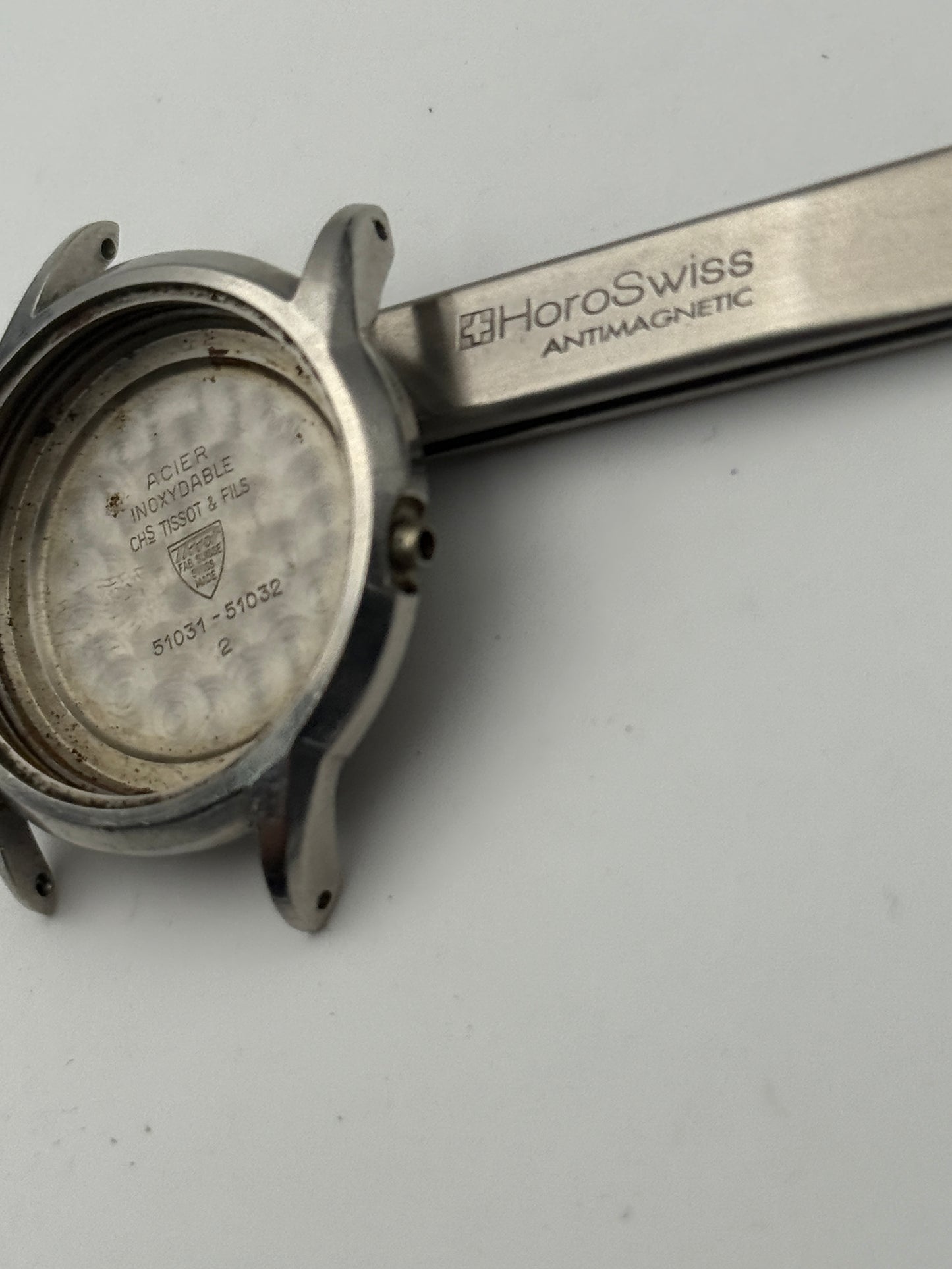 tissot 51031-51032-2 34mm wateroproof cassa case steel