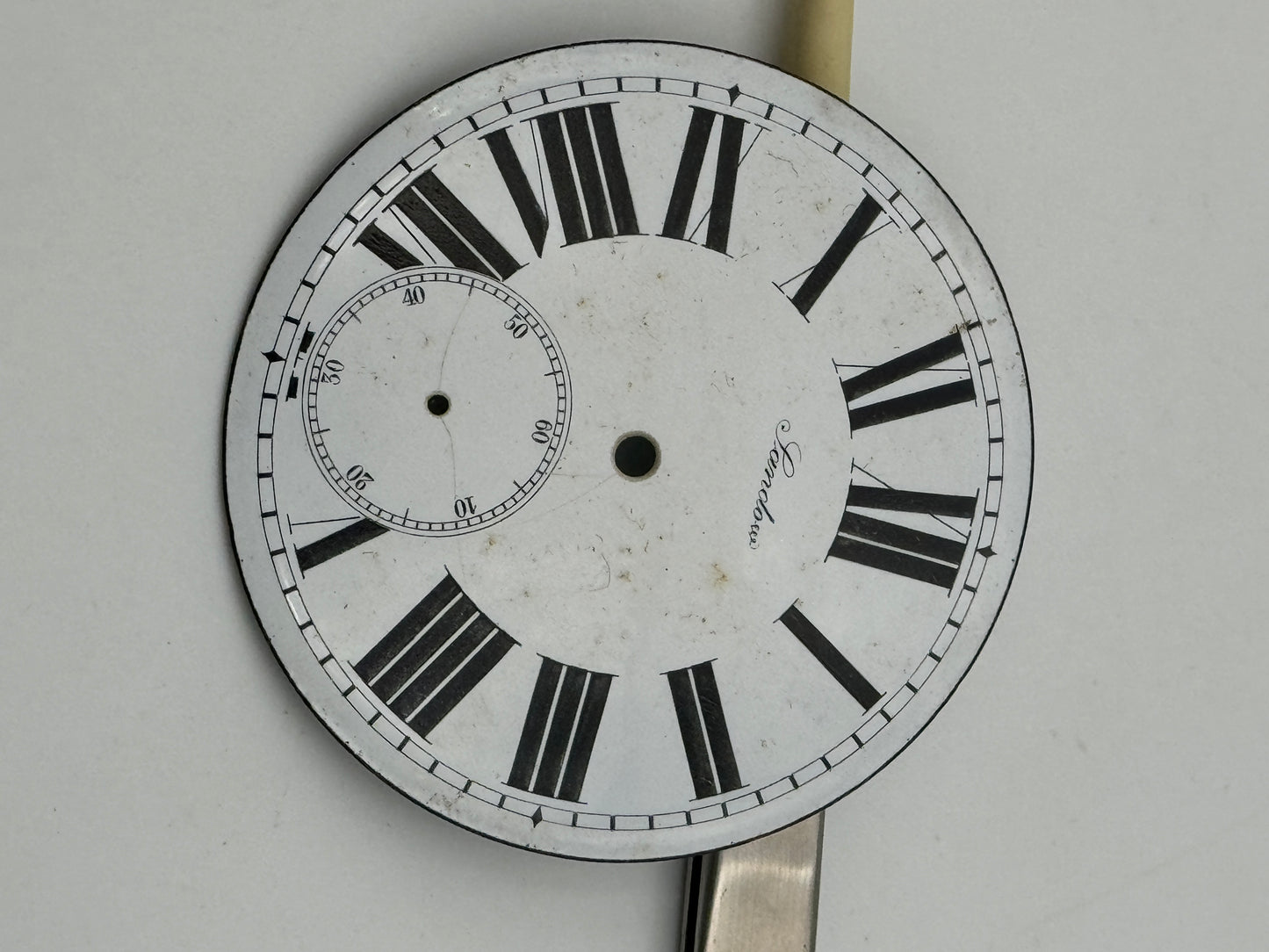 landow pocket watch dial quadrante porcelain 12h 56.5mm