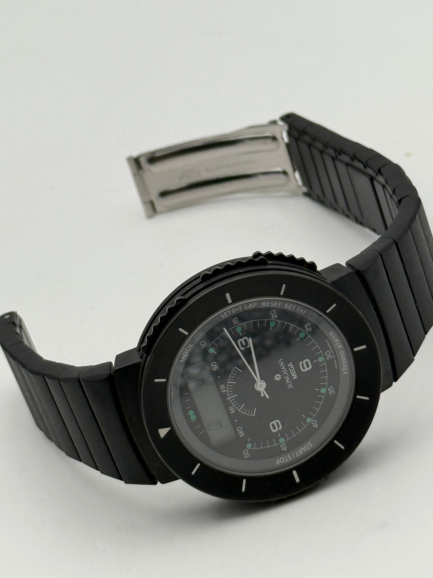 Junghans mega quartz watch rare 40mm