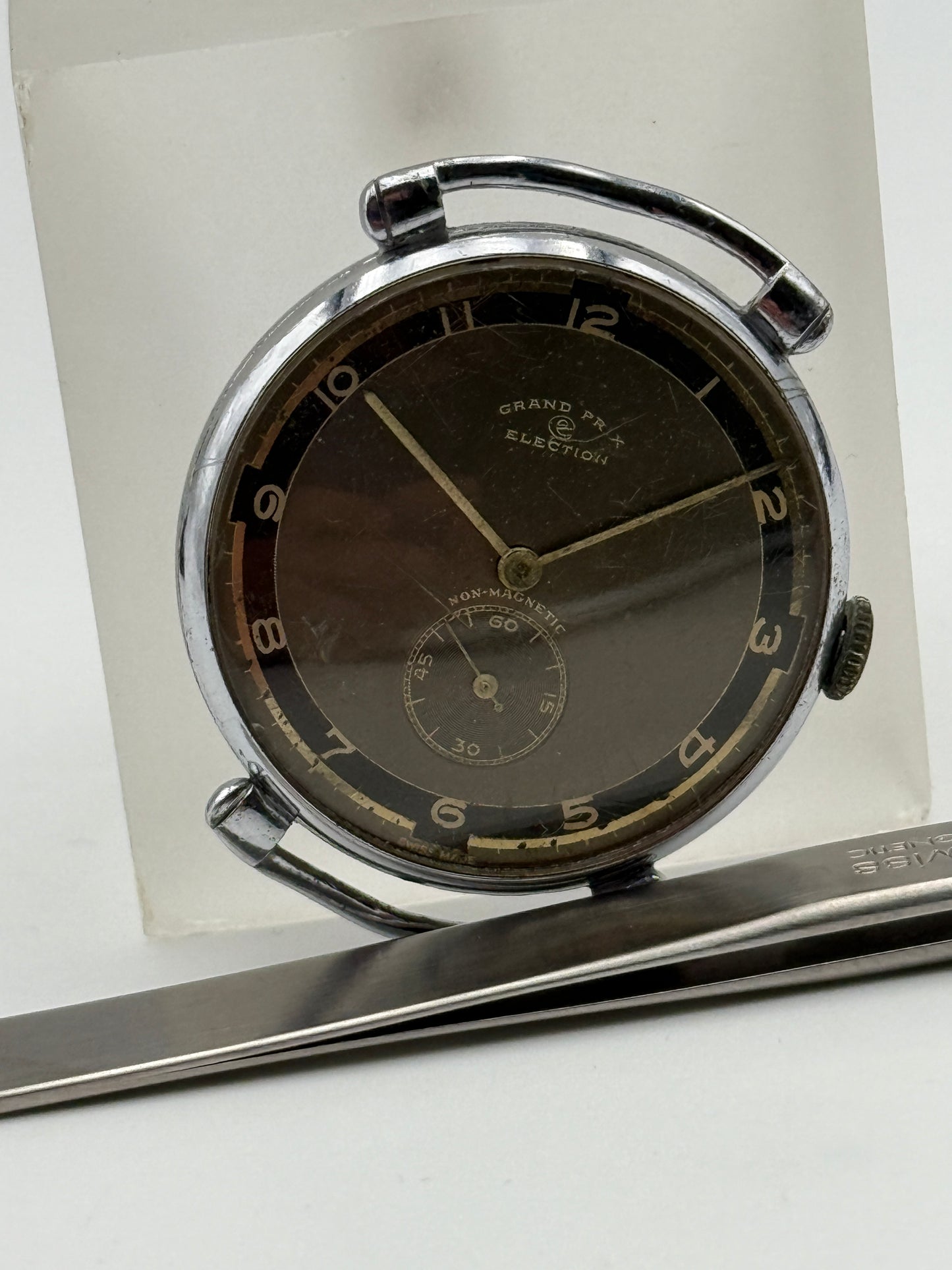 election grand prix black dial military 36mm