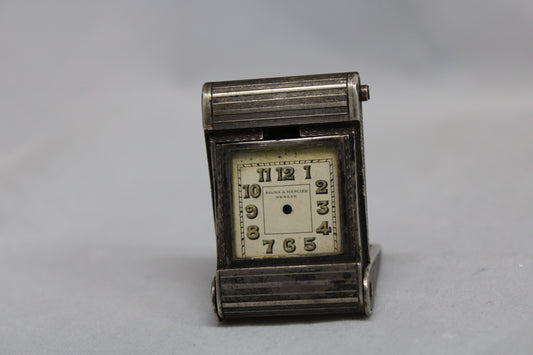 Baume & Mercier art decò pocket watch clock cassa case silver