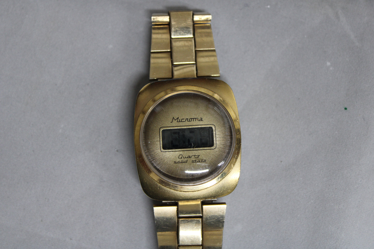 microma quartz solid state 34mm watch