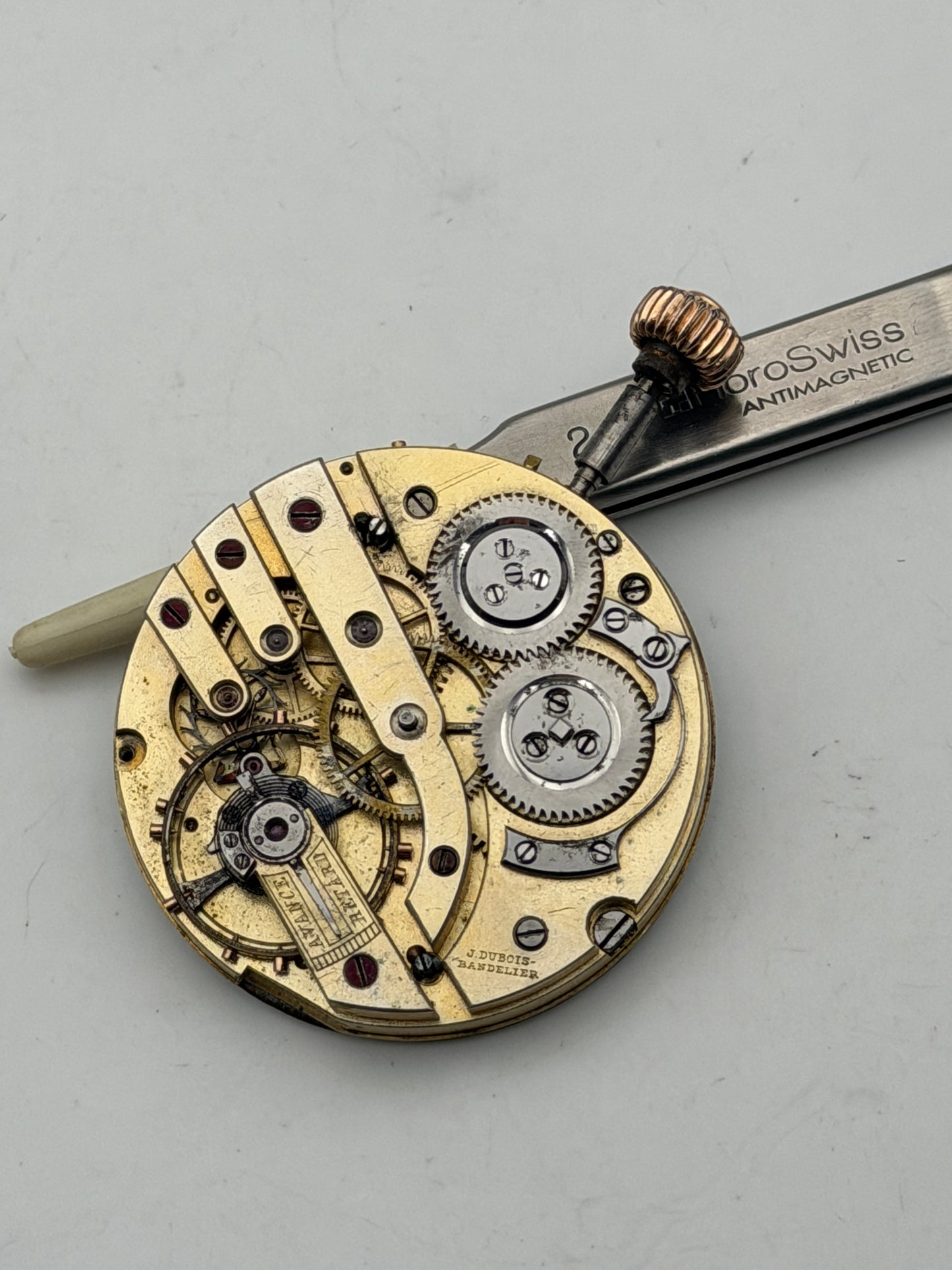 a.dubois bandelier 40mm pocket watch movement movimento
