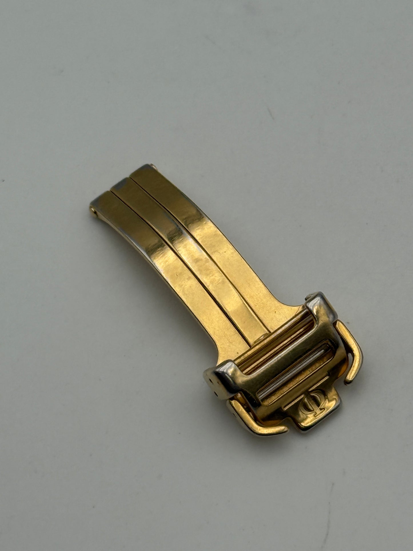baume e mecier dorata deployante fibbia buckle gold plated 16mm