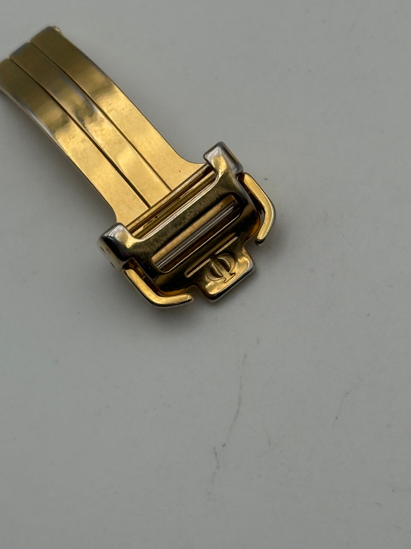 baume e mecier dorata deployante fibbia buckle gold plated 16mm