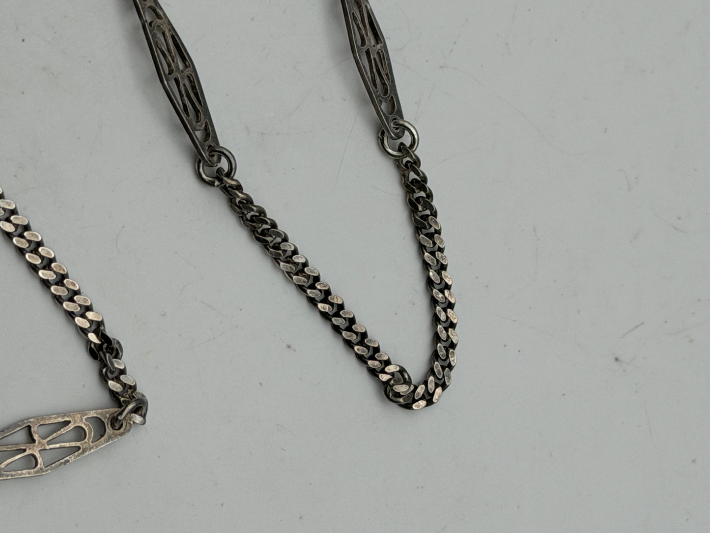 catena in argento 0,900 silver pocket watch chain orologio da tasca vintage