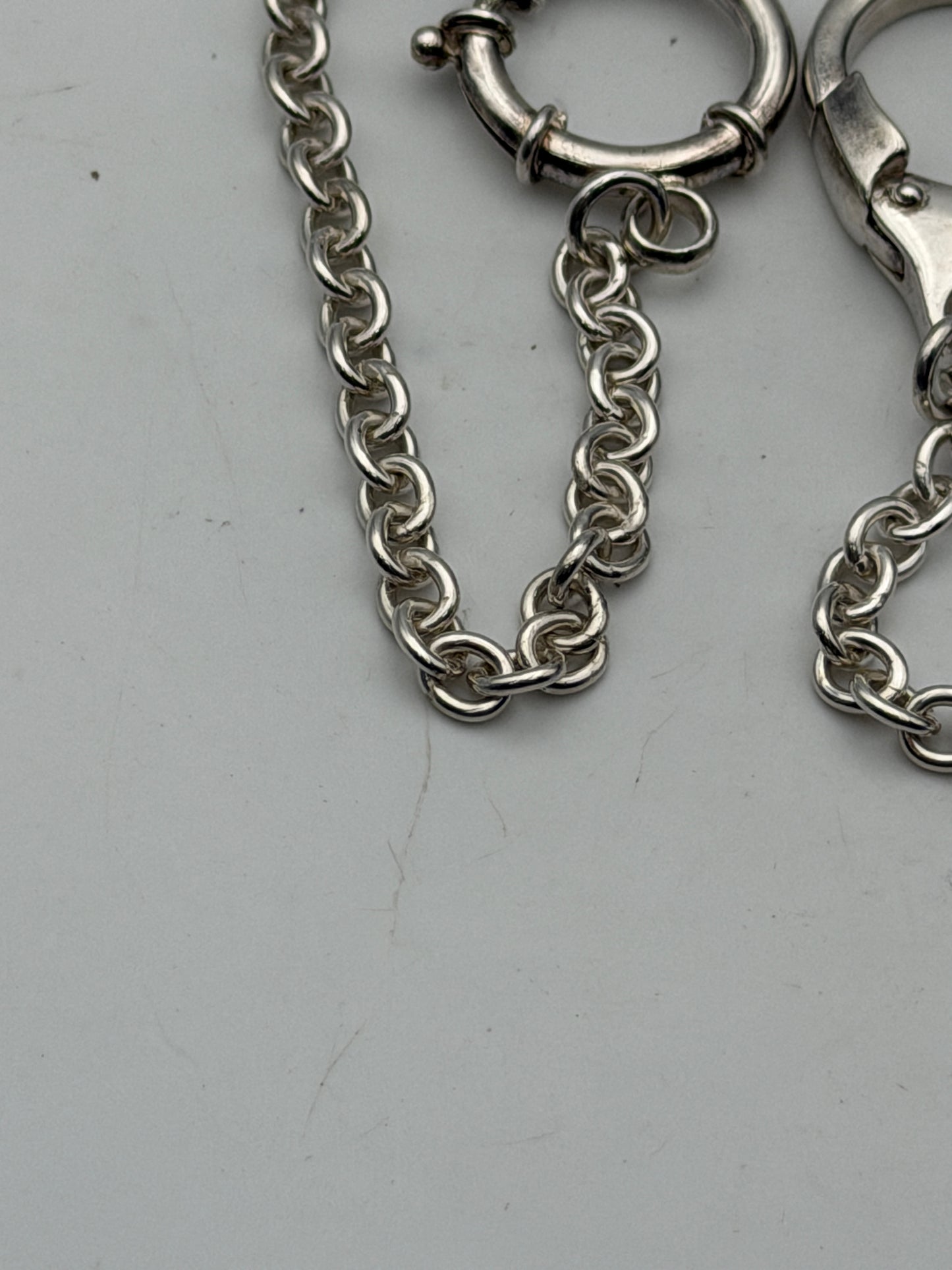 catena in argento 0,900 silver pocket watch chain orologio da tasca vintage