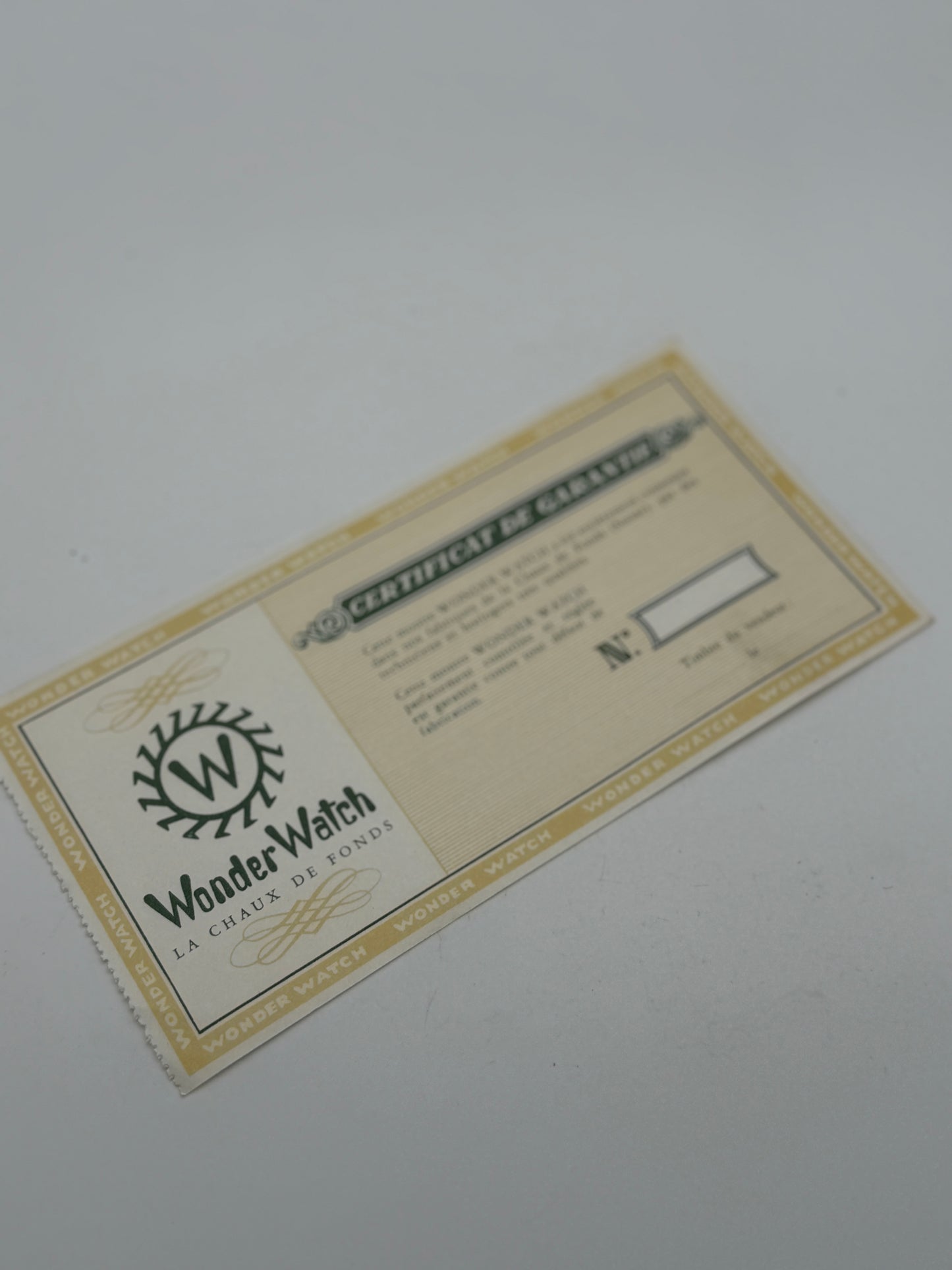 wonder watch vintage warranty garanzia rare watch