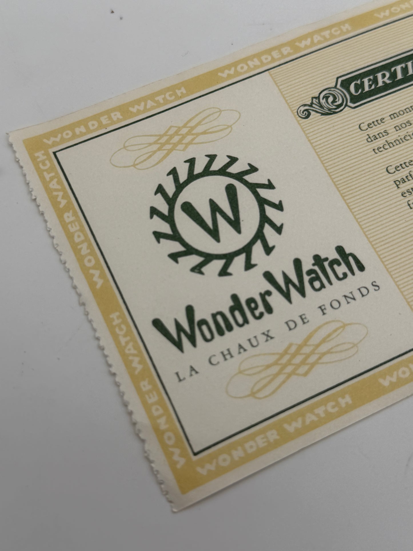 wonder watch vintage warranty garanzia rare watch
