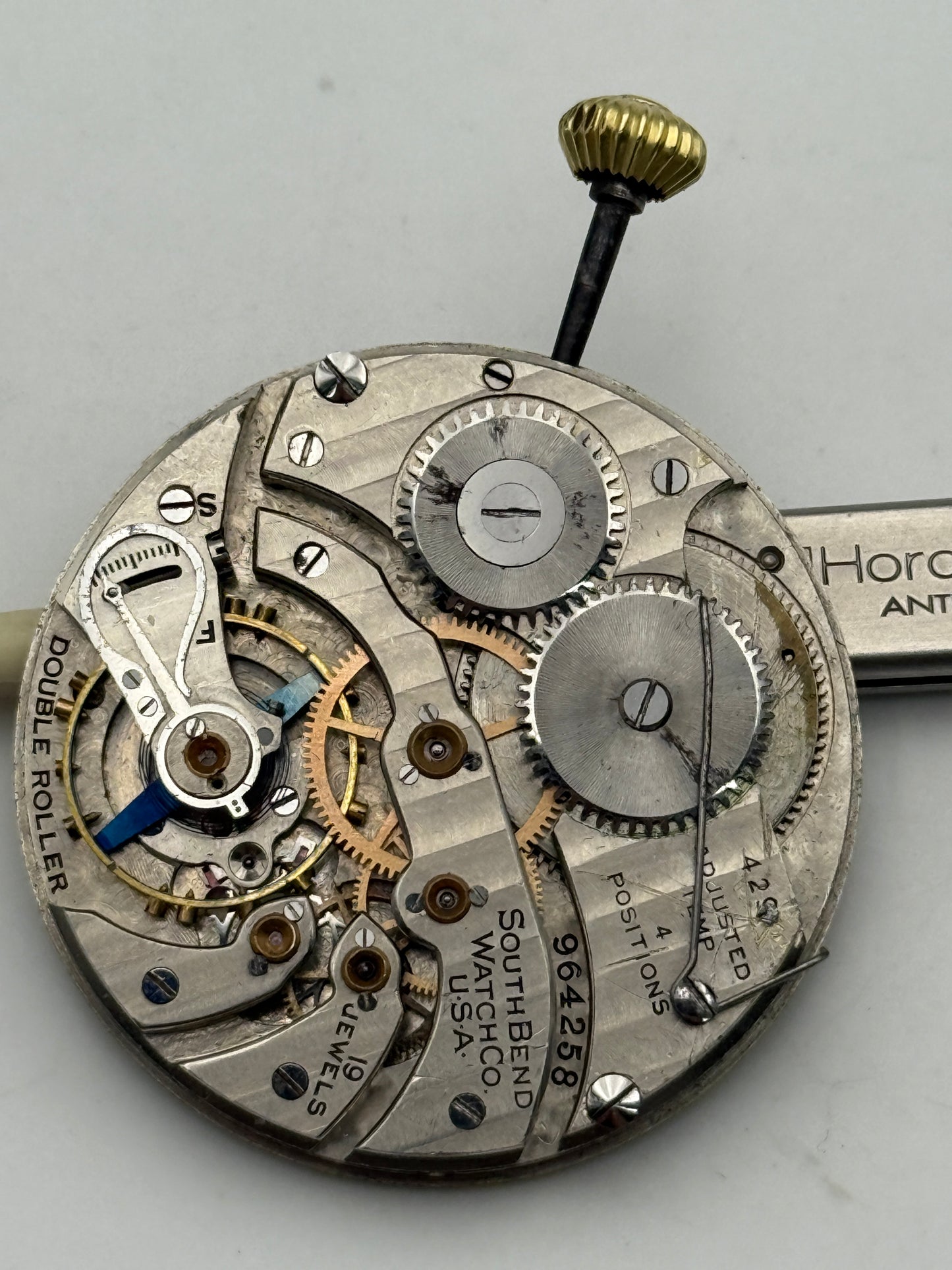 south bend watch co usa 40mm pocket watch movement movimento