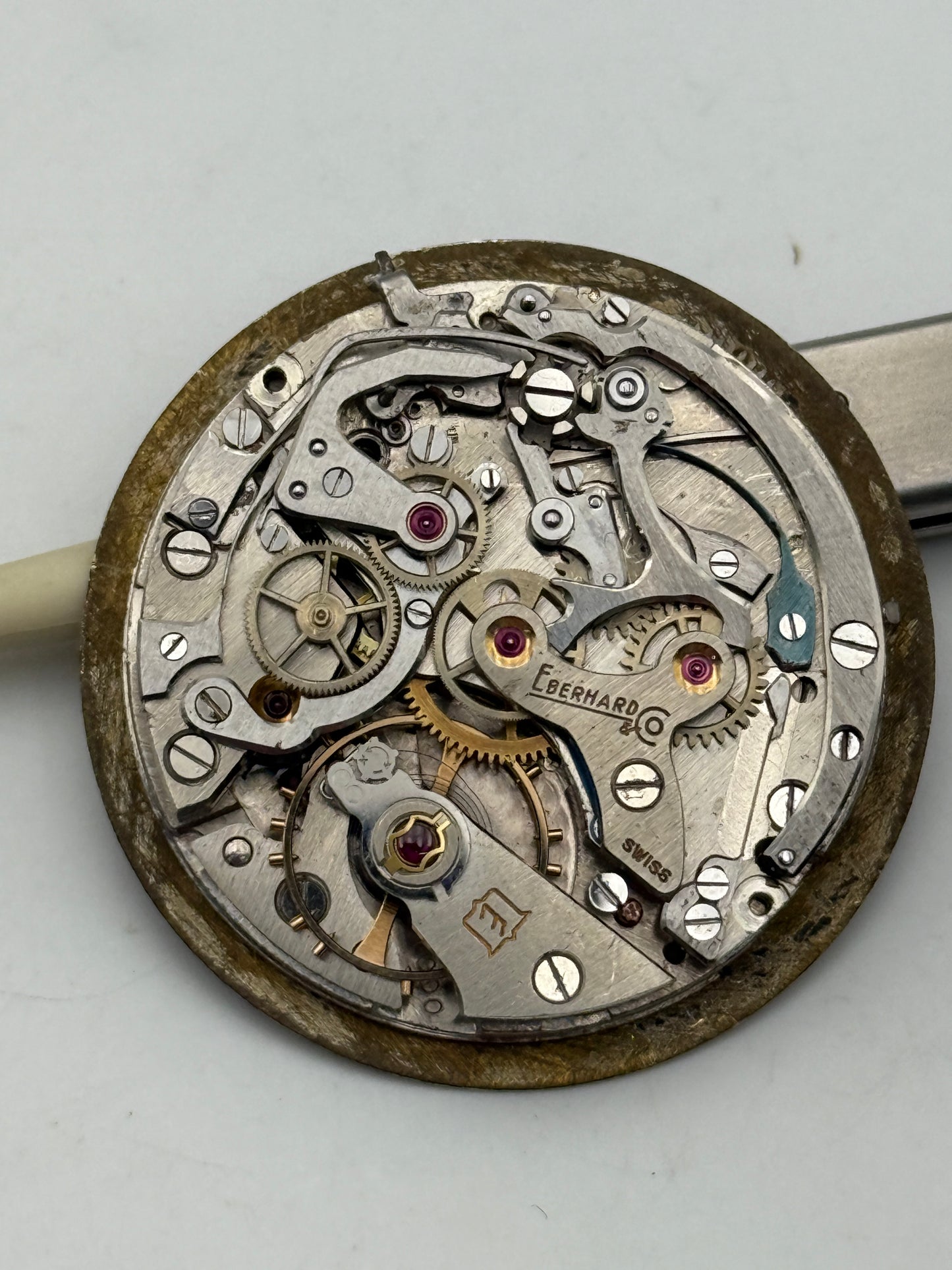 eberhard 14000 chronograph movement movimento vintage