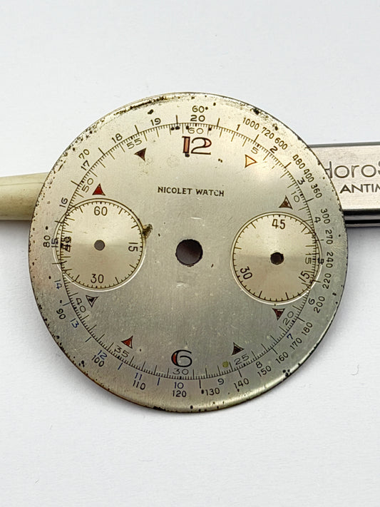 nicolet watch 34.4mm dial quadrante chrono